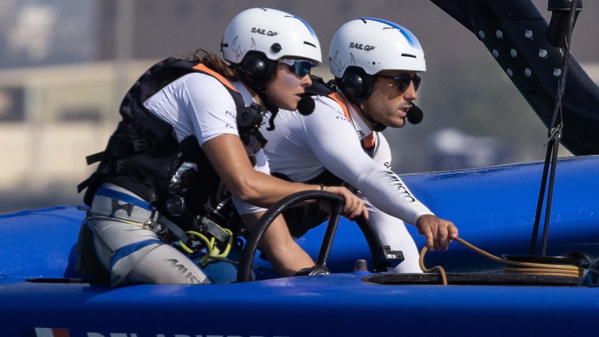 Season 3 // France SailGP Team // Close up of France crew on the F50