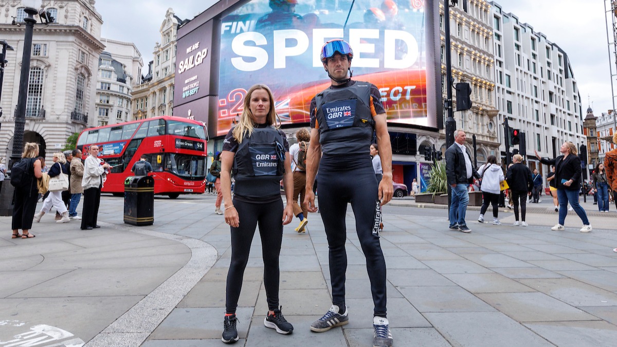 Season 4 // Emirates GBR // Matt Gotrel and Hannah Mills with Piccadilly Campaign