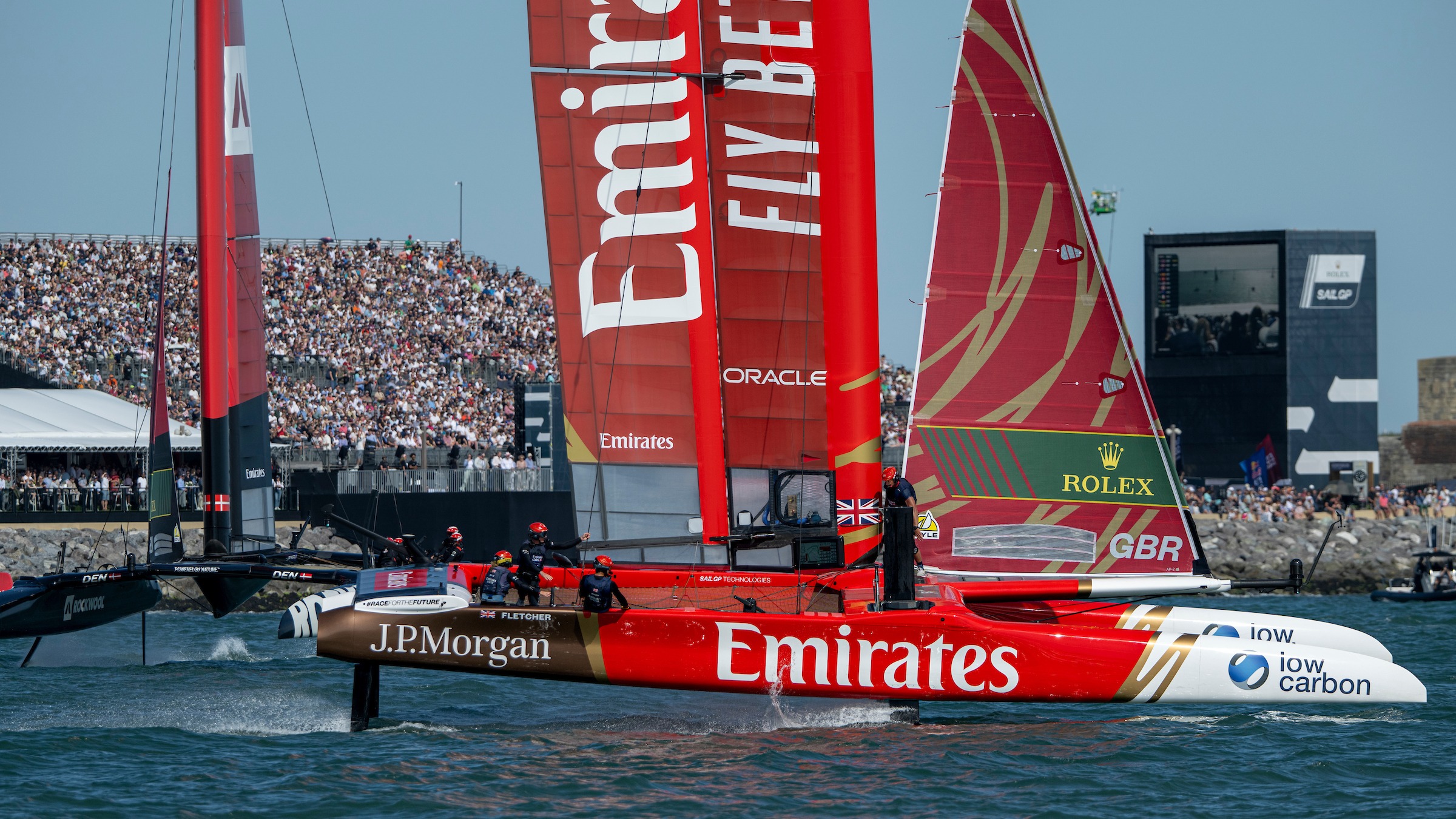 2025 Season // Close up of Emirates GBR fly by in Portsmouth