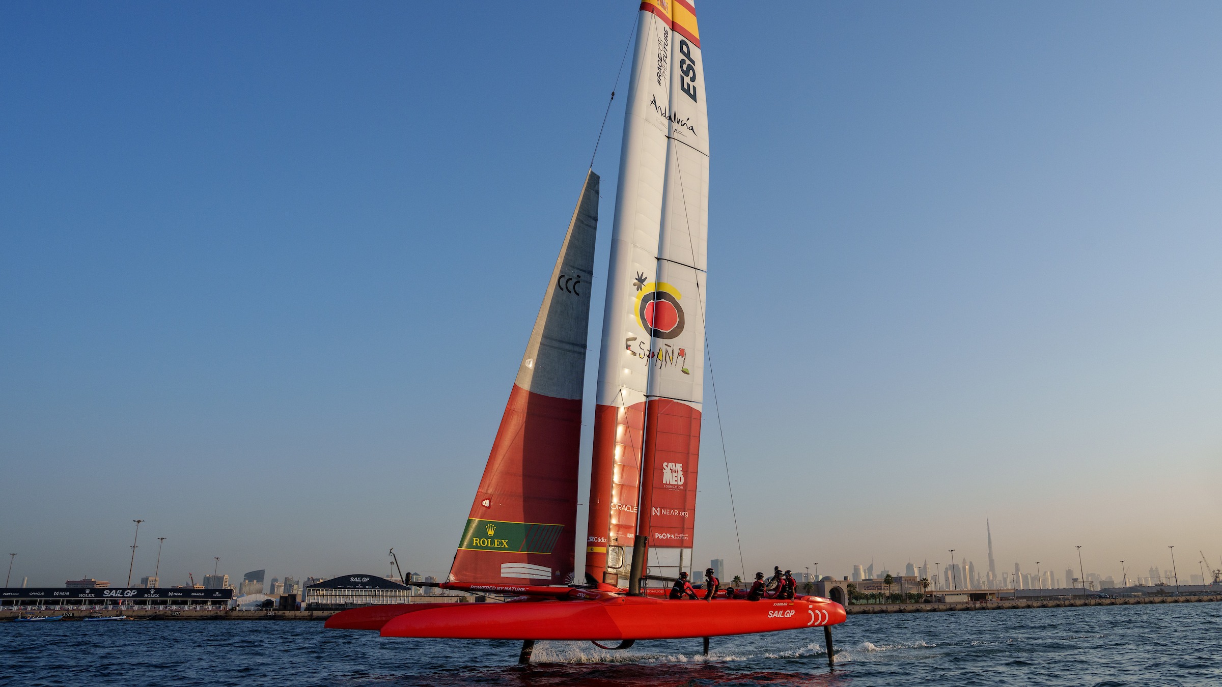 Season 3 // Dubai Sail Grand Prix // Spain in practice 