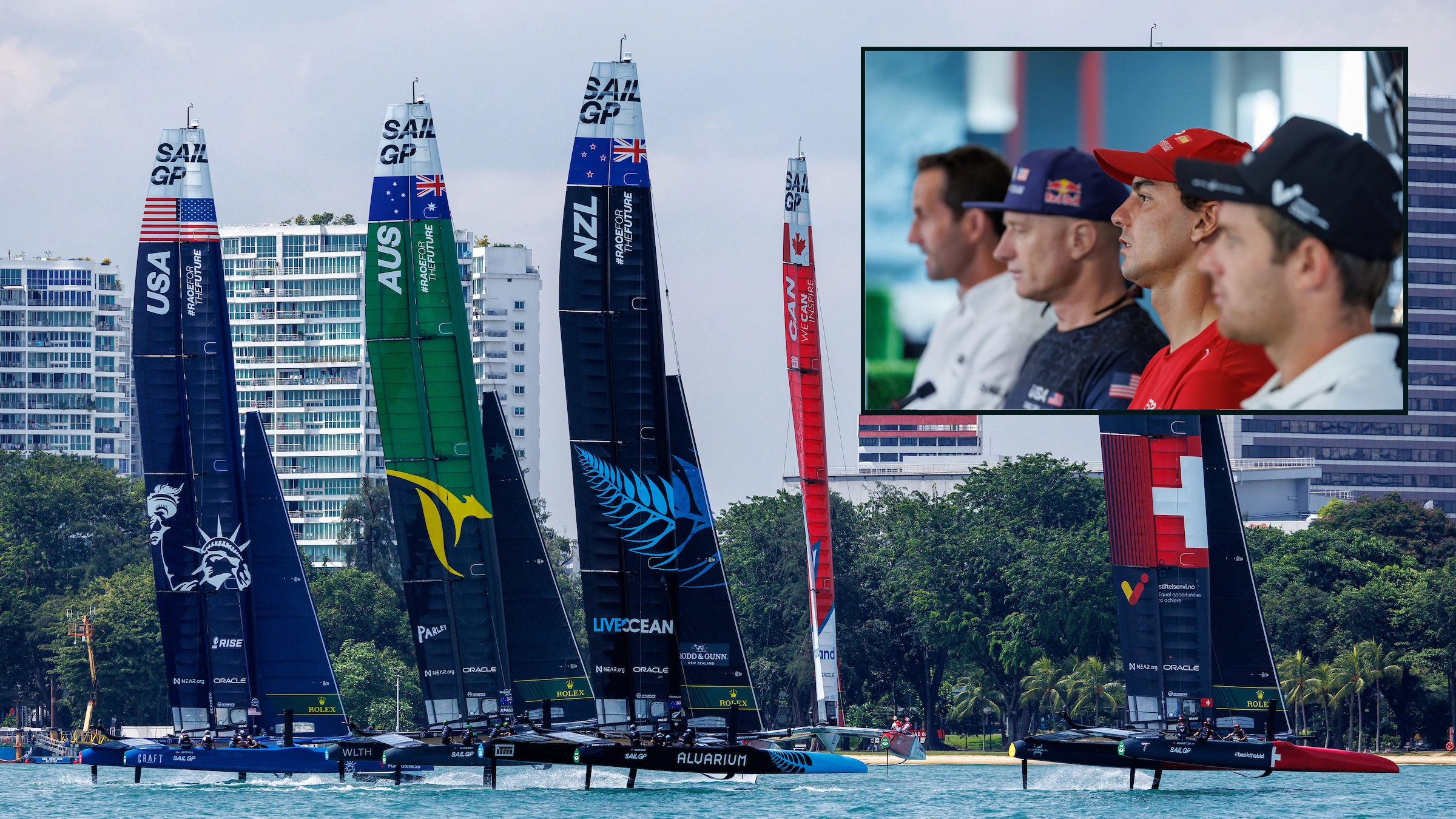 SailGP drivers ‘Singapore’s light winds pose the biggest challenge to