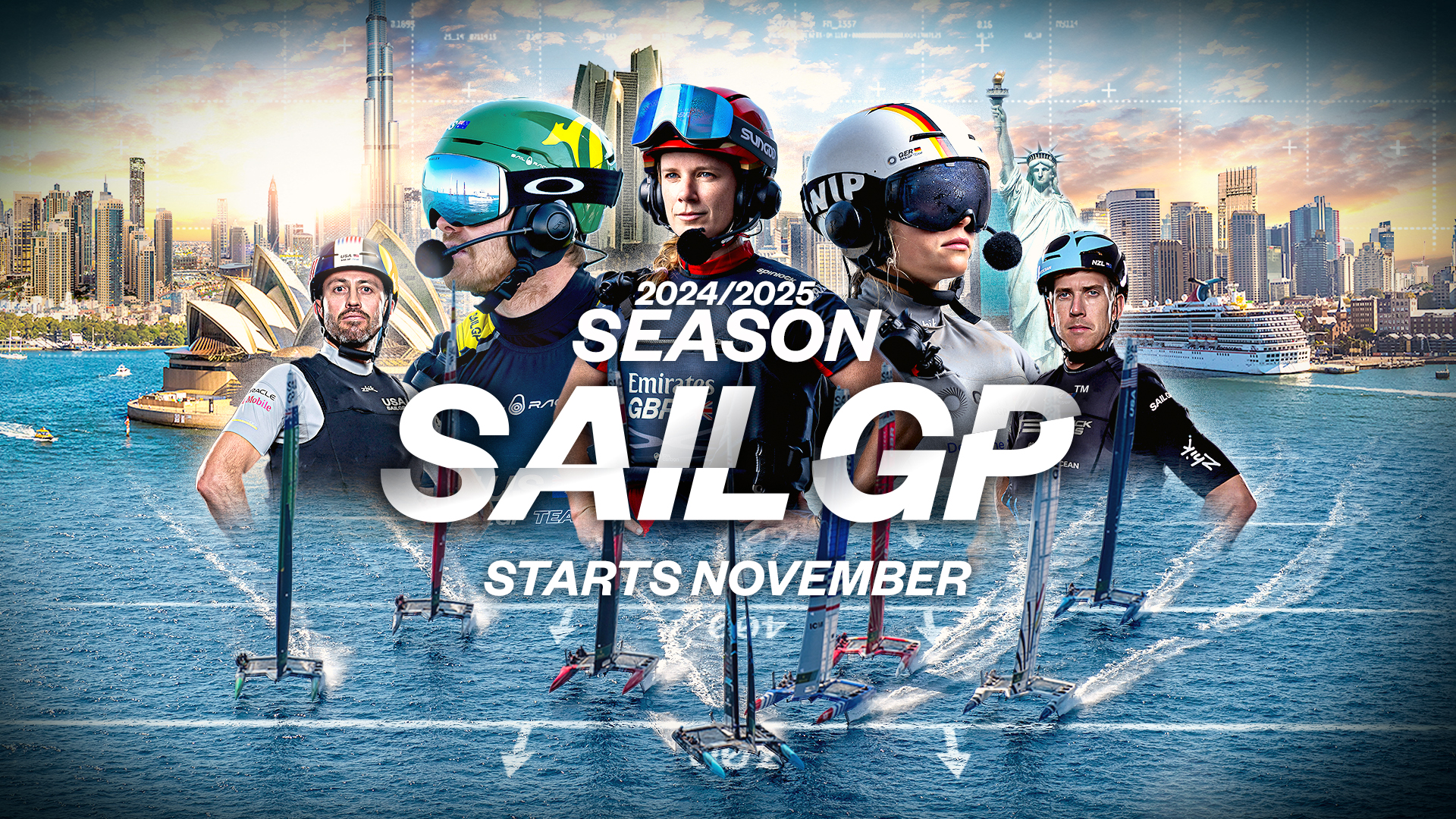 SailGPが2024/2025シーズンカレンダーを発表。1年を通してハイオクなレースと世界クラスのエンターテインメントが繰り広げられる
