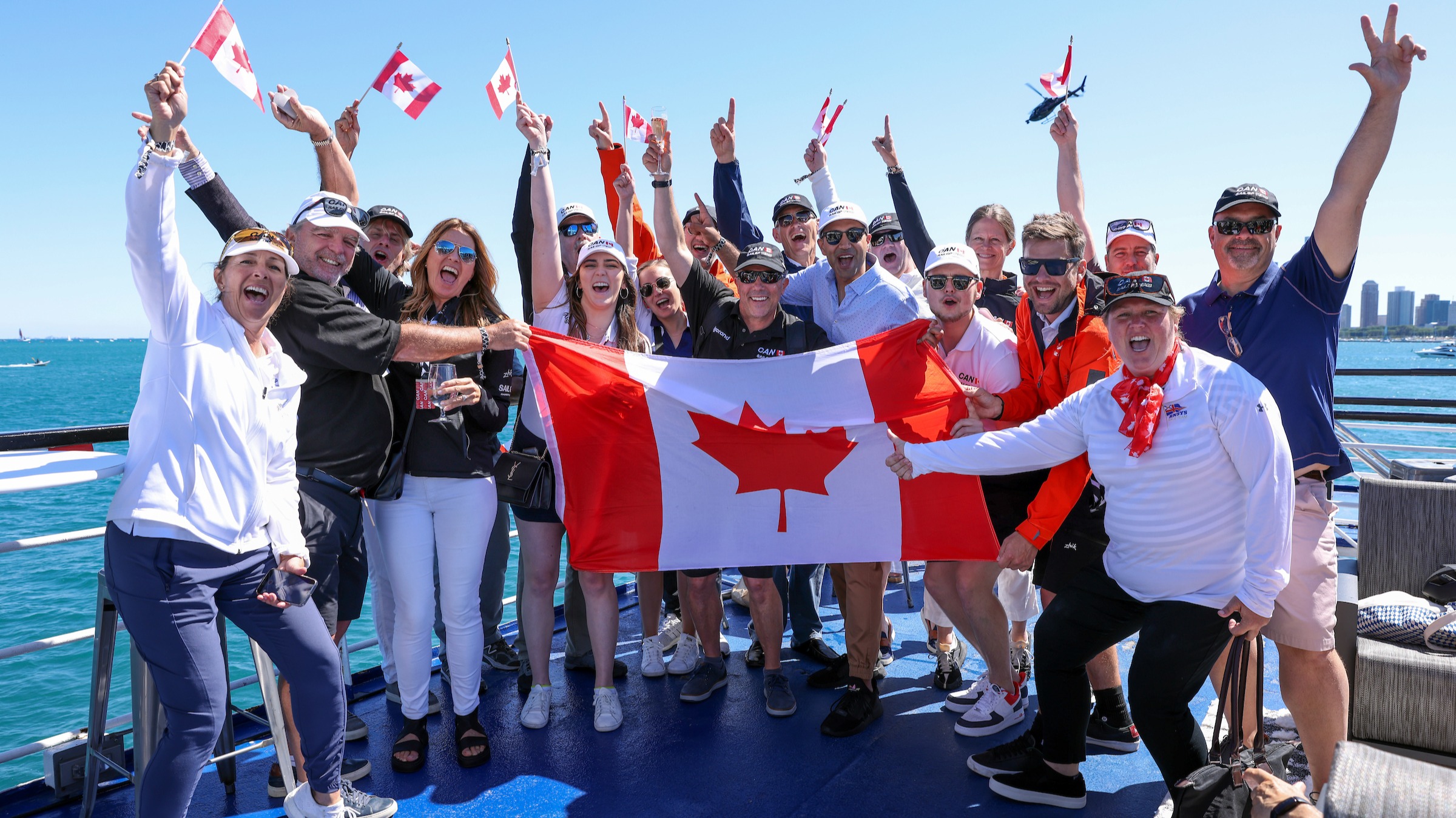 Season 3 // United States Sail Grand Prix Chicago // Fred Pye celebrates Canada