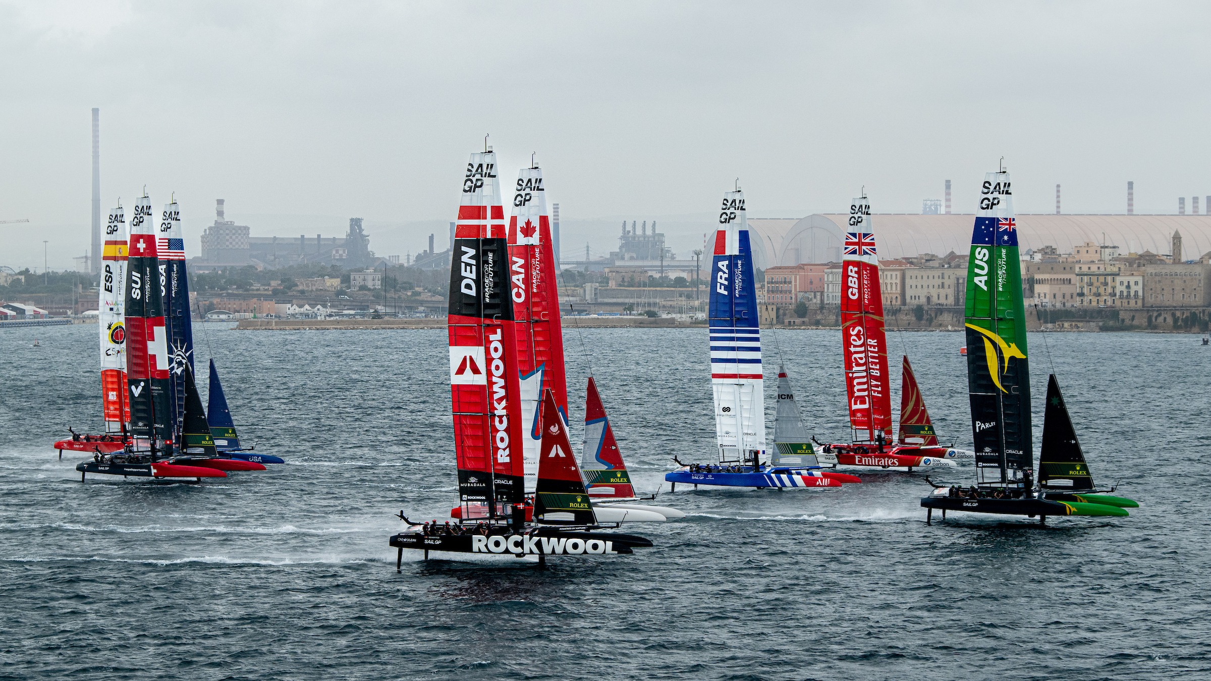 Season 4 // Australia leads the fleet on the first day of racing in Taranto