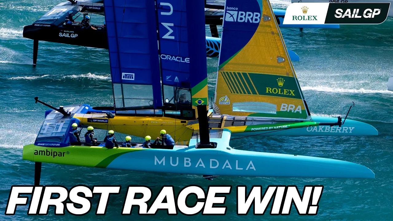 Relive Mubadala Brazil SailGP Team’s first ever win!