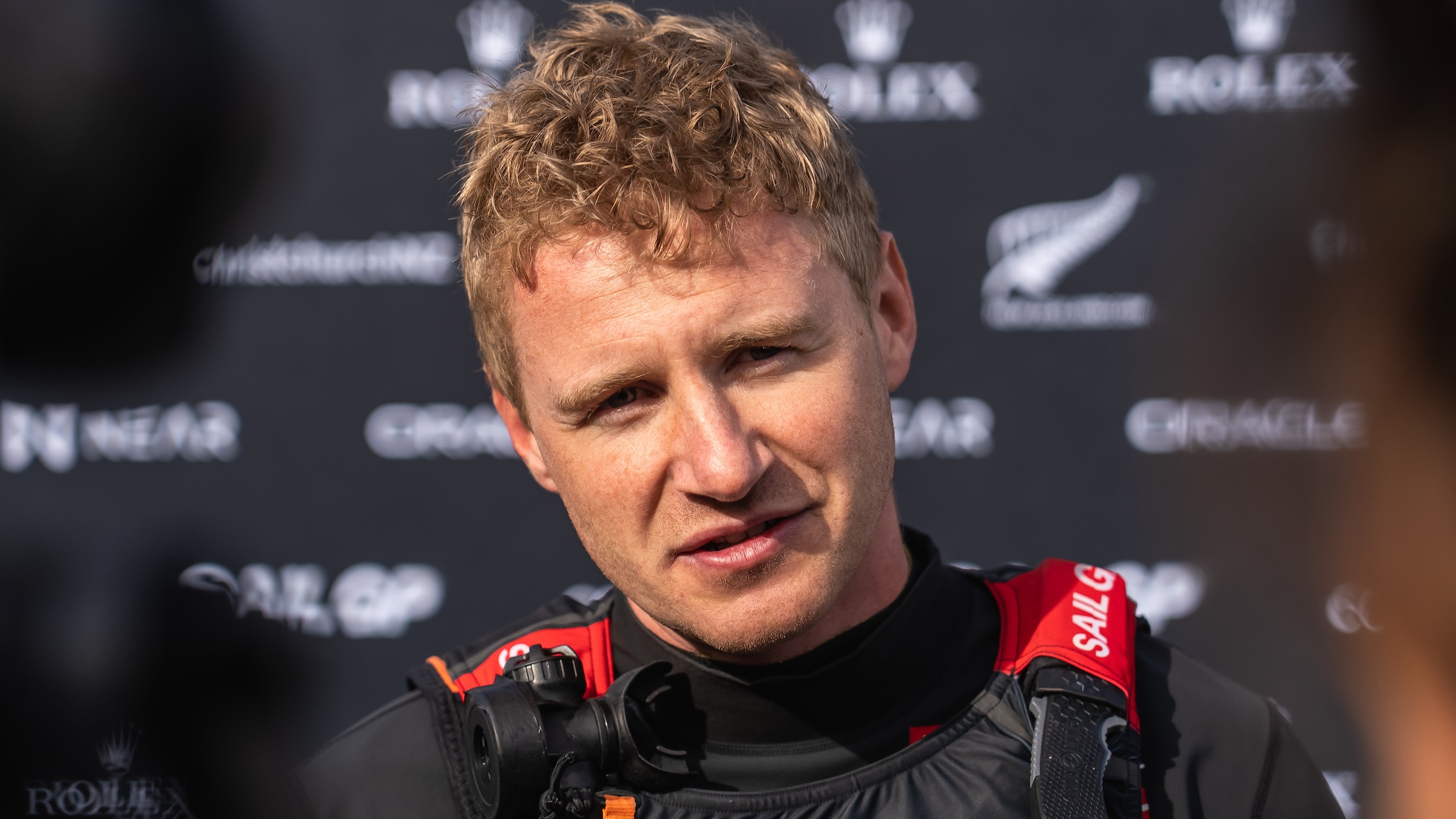 Season 3 // Denmark SailGP Team // Nicolai in Mixed Zone in New Zealand 