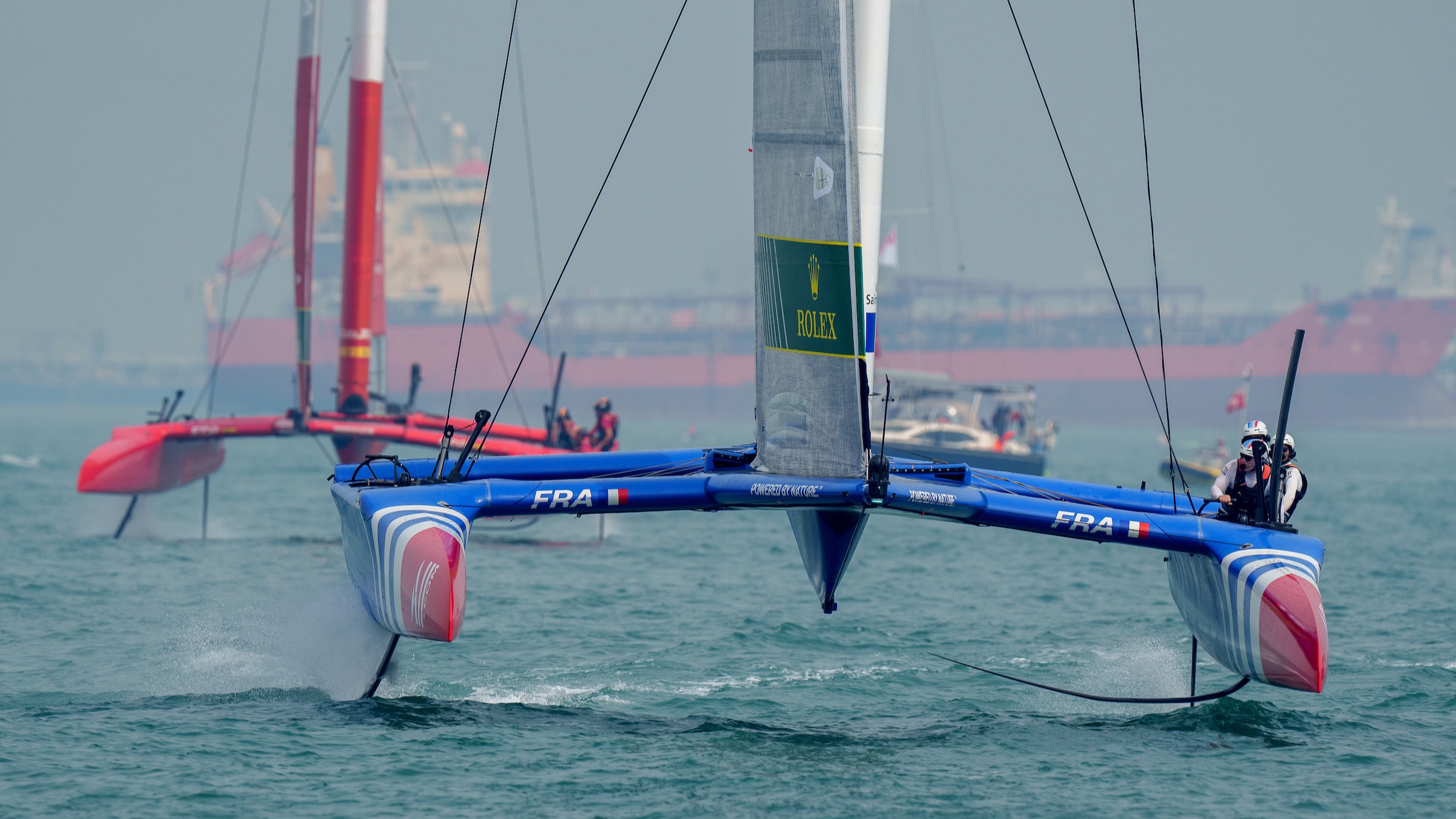 Season 3 // Singapore Sail Grand Prix // France and Spain on race day one 