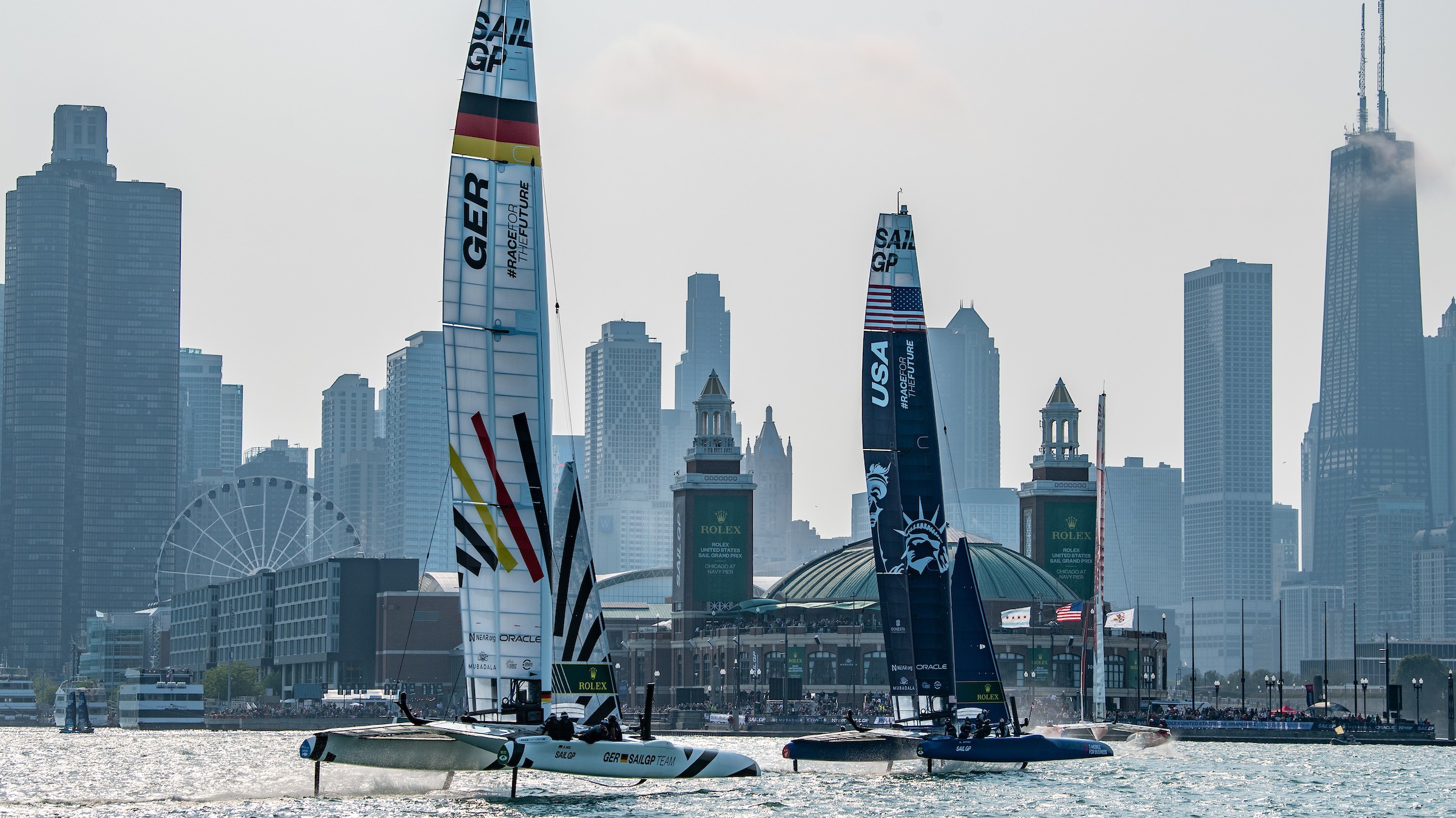 Season 4 // United States Sail Grand Prix Chicago // United States with Germany on race day 1