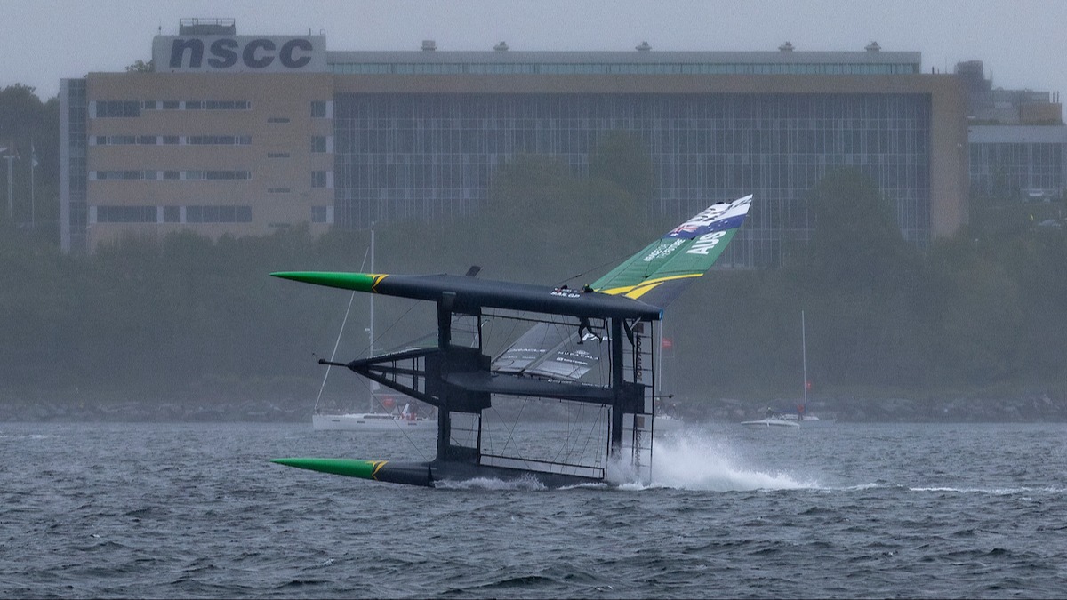 Incredibly tricky conditions resulted in a shock Australia capsize on Race Day 2