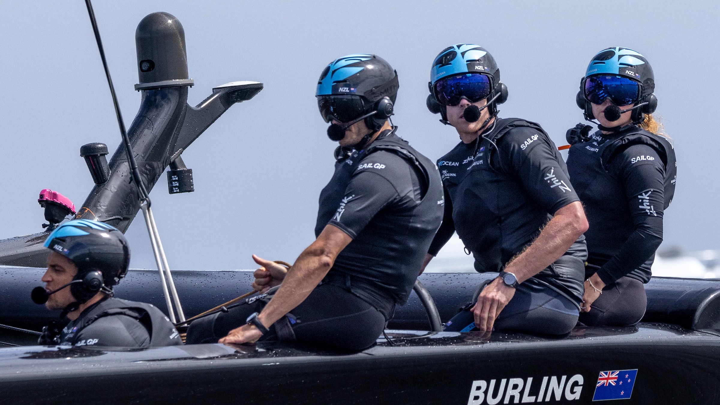 Season 4 // Los Angeles Sail Grand Prix // Close up of NZL crew 