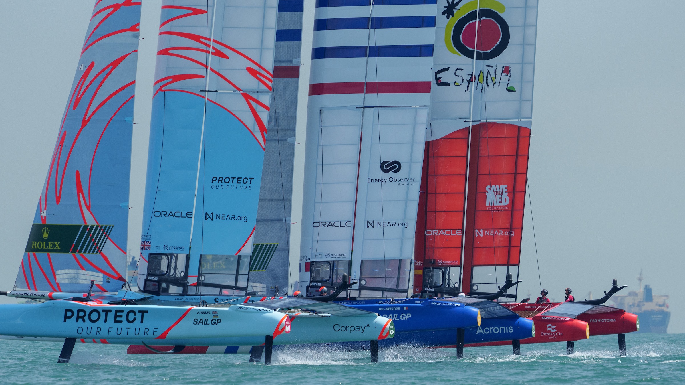 Season 3 // Singapore Sail Grand Prix // Sterns of Great Britain, Spain and France 