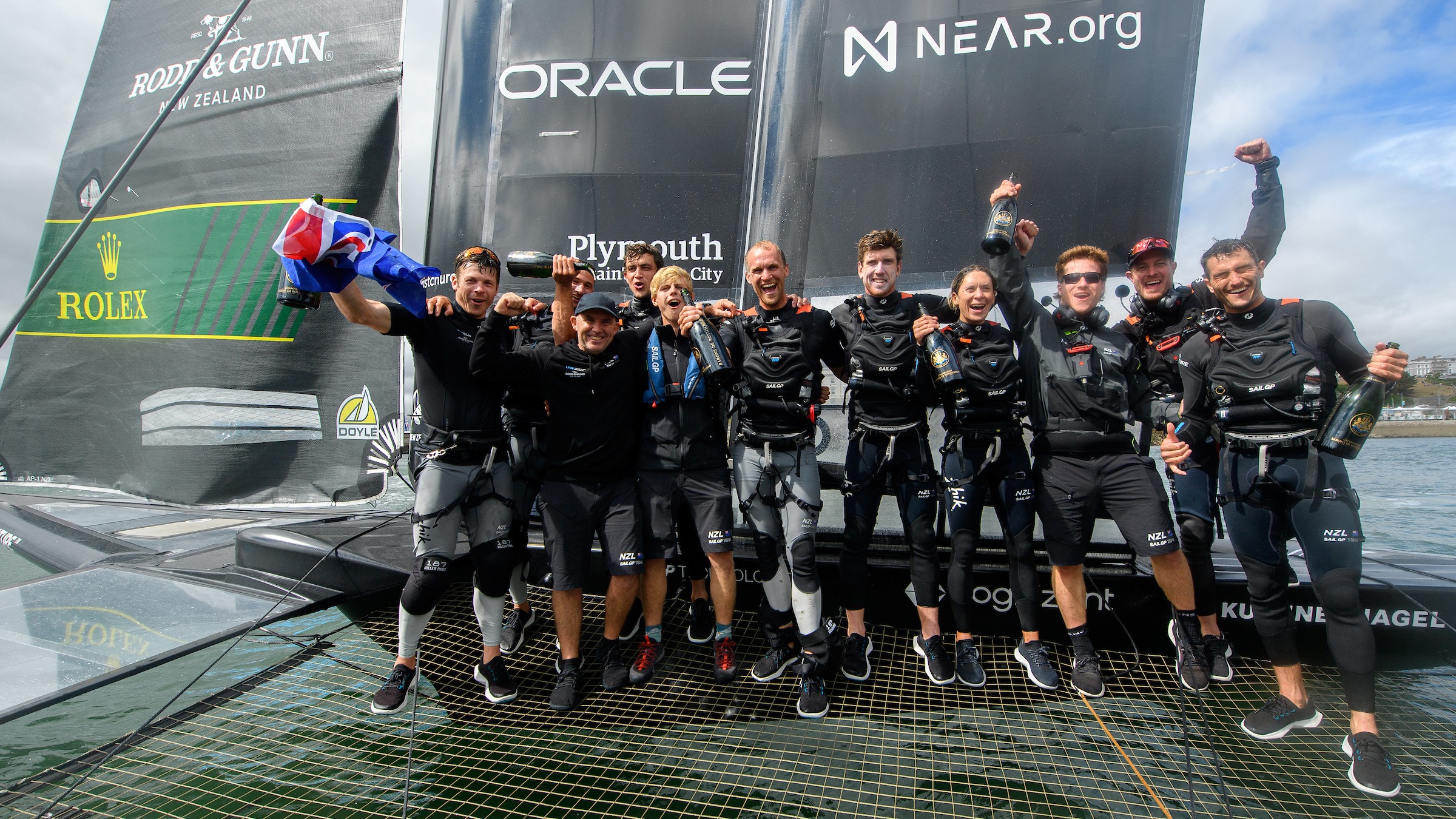 Season 3 // Great Britain Sail Grand Prix // New Zealand celebrate win on board 