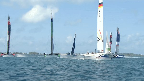 WATCH: USA dramatically capsizes during Bermuda’s practice racing