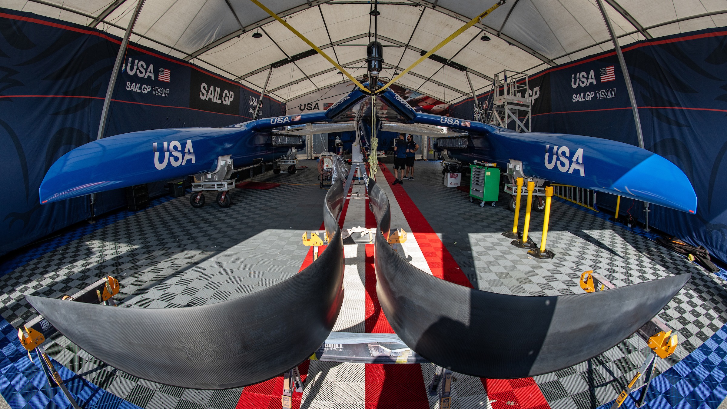 Season 4 // Los Angeles Sail Grand Prix // USA F50 in the shed