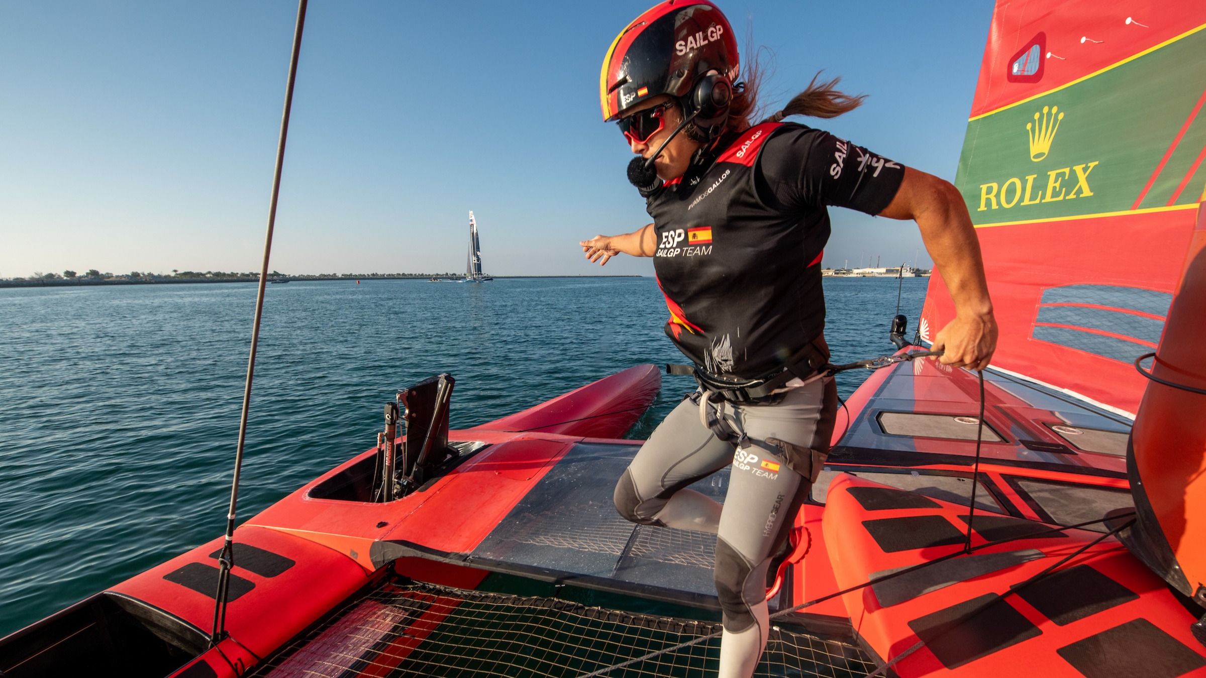 Season 4 // Spain strategist Nicola van der Velden crosses the F50 in Abu Dhabi