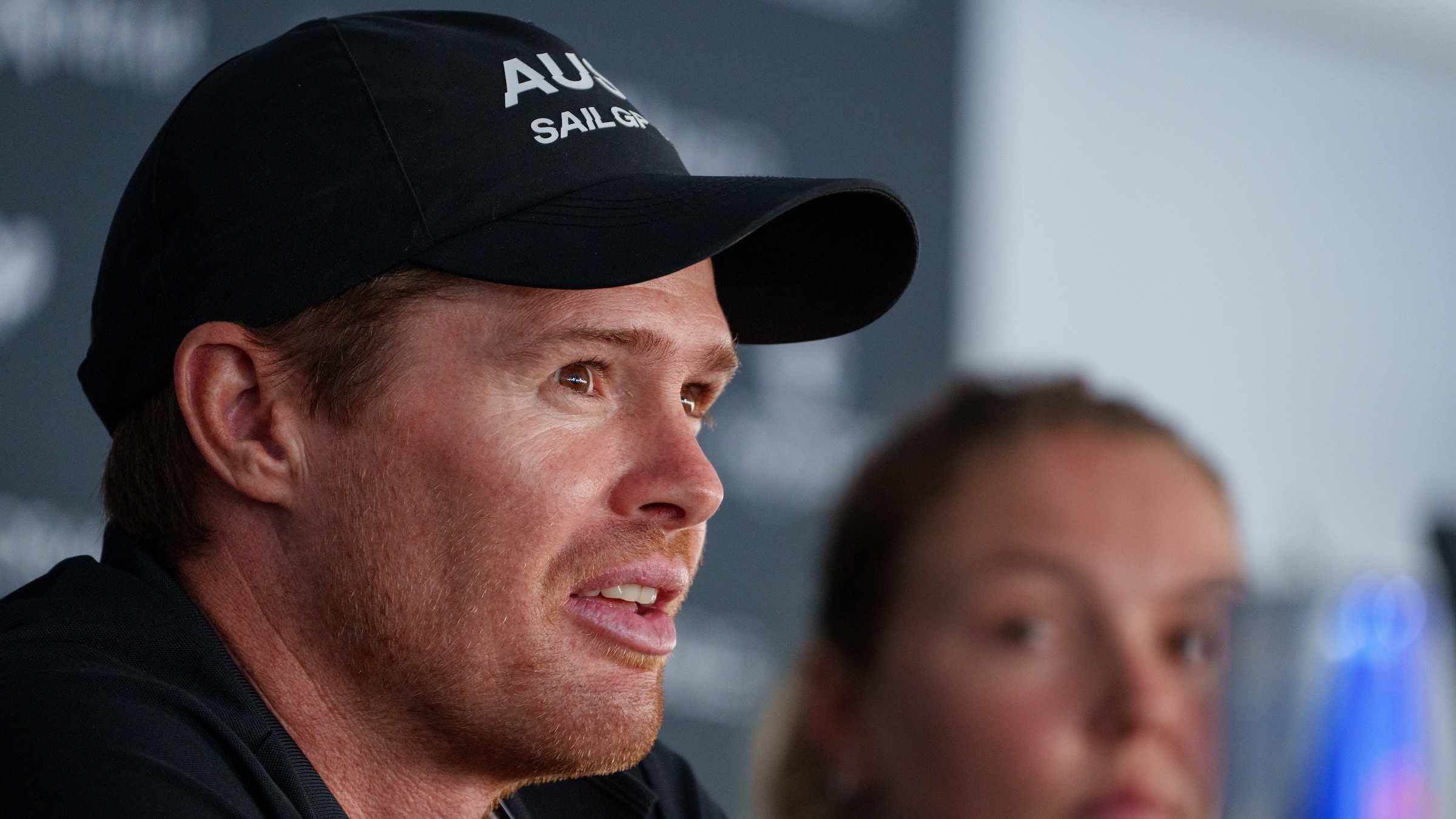 Season 3 // Spain Sail Grand Prix // Tom Slingsby at press conference 