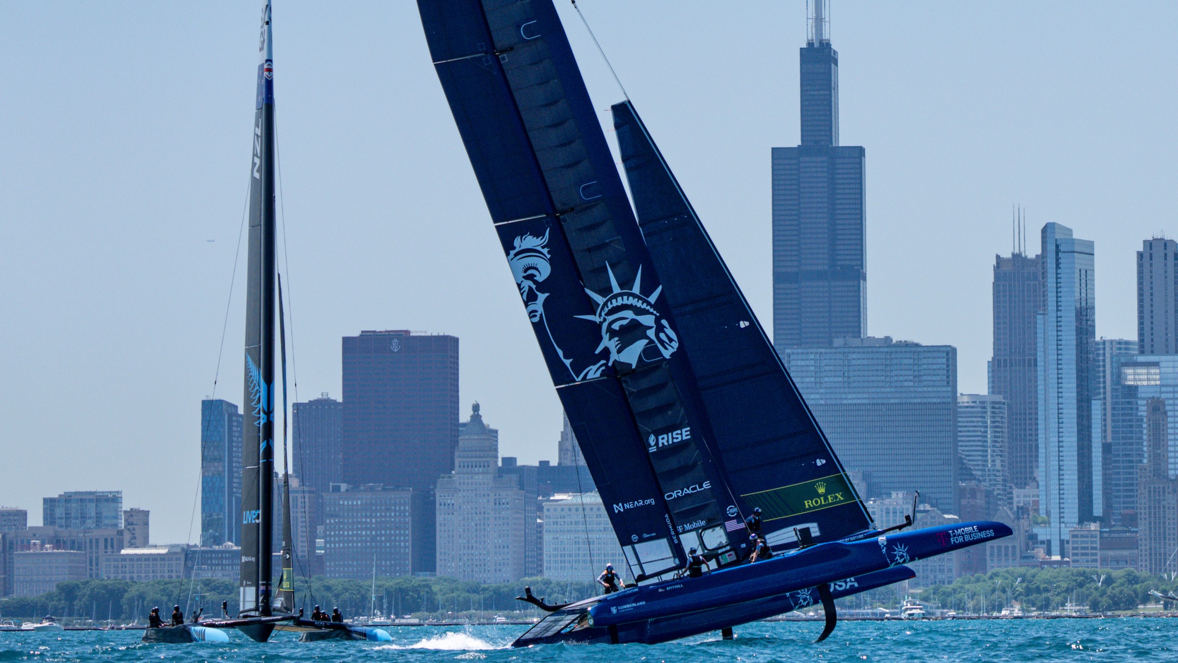 Season 3 // United States Sail Grand Prix Chicago // US boat flying high