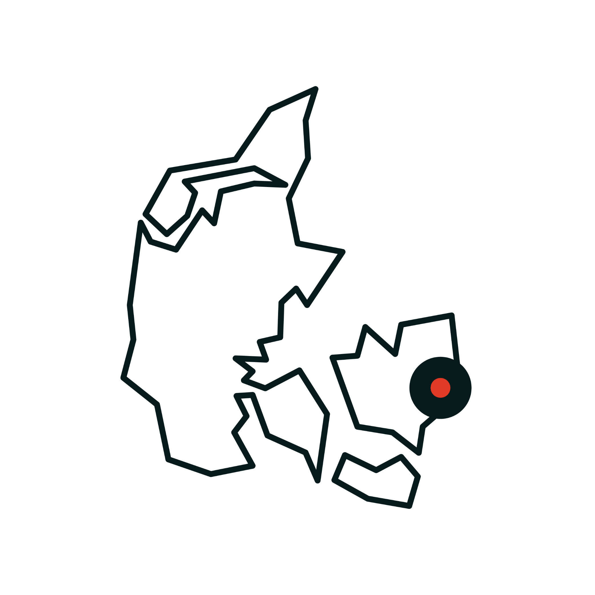 Map Outline Dark // Season 3 // Copenhagen