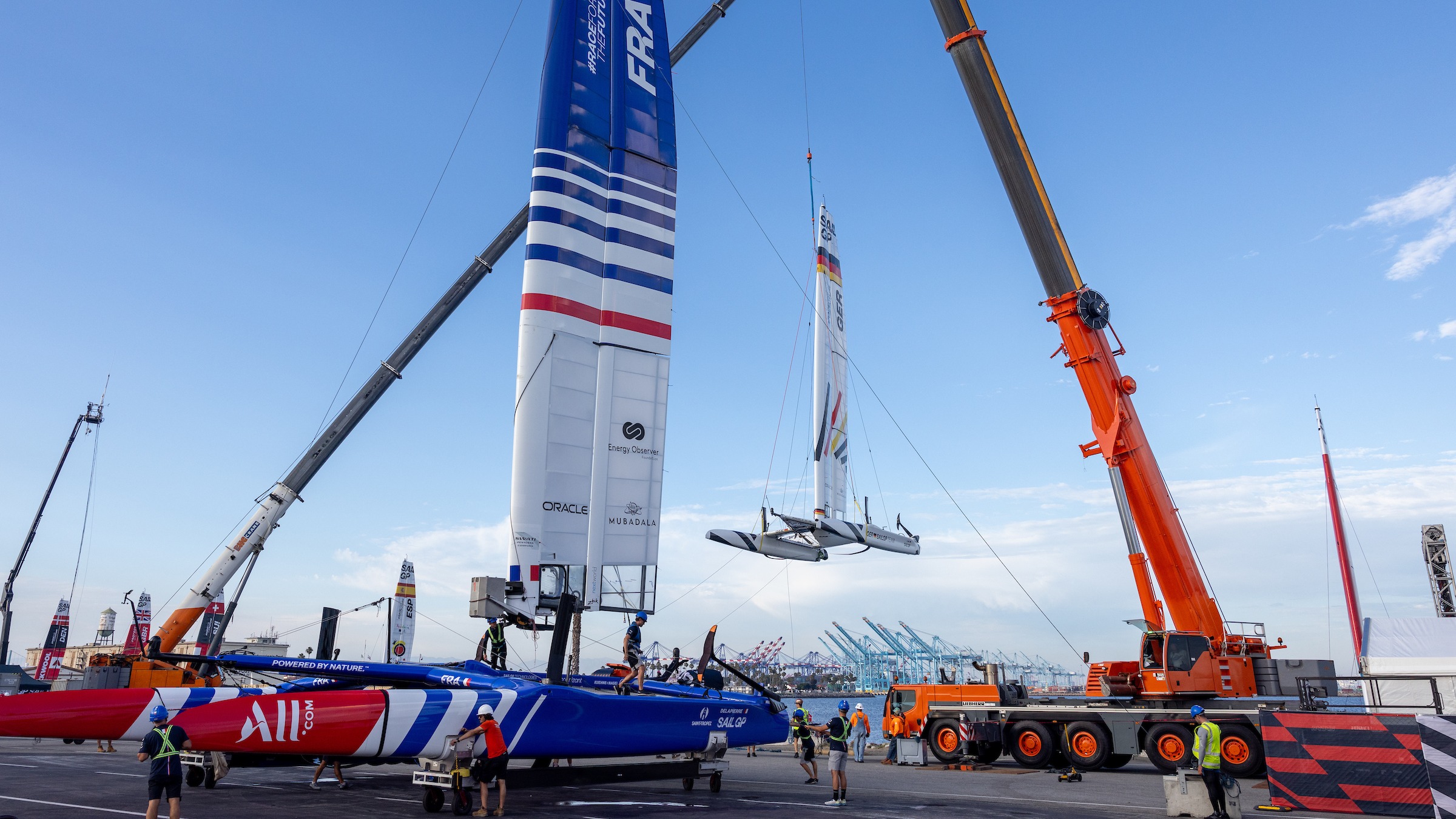 Season 4 // Los Angeles Sail Grand Prix // German and French F50s craned in