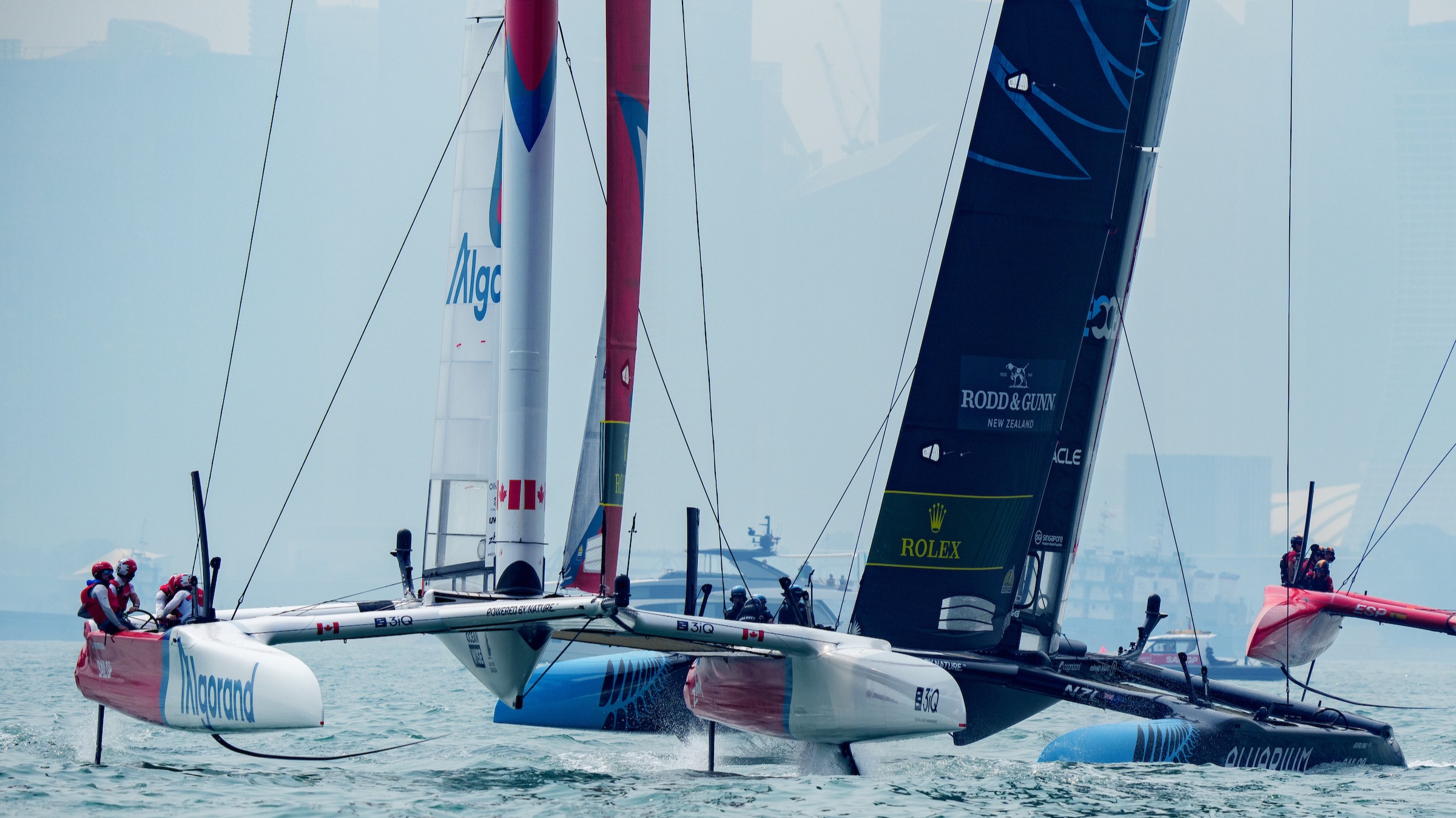 Season 3 // Singapore Sail Grand Prix // Canada and New Zealand on day two 