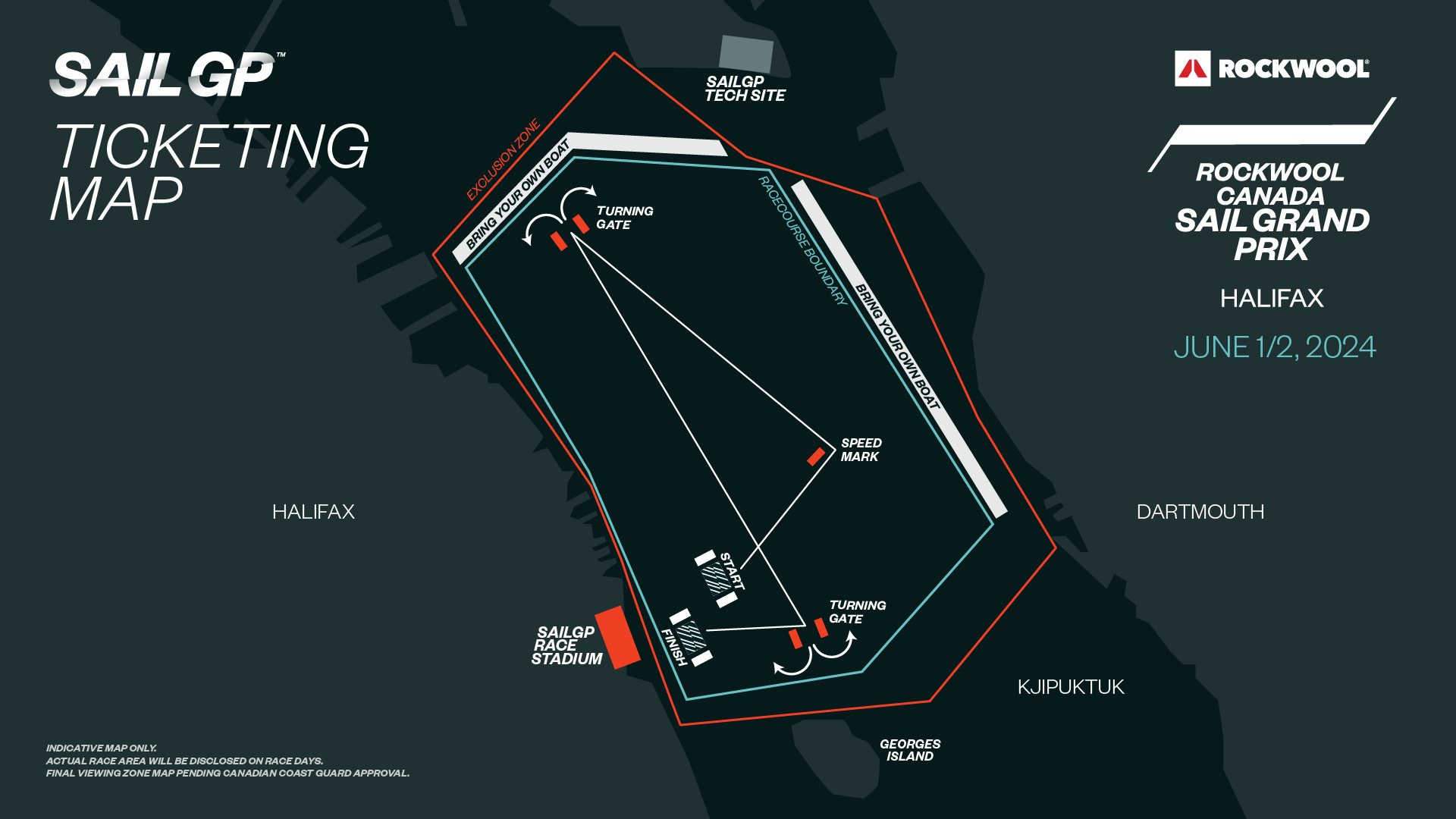 ROCKWOOL Canada Sail Grand Prix | Halifax | Season 4 | Ticketing Map