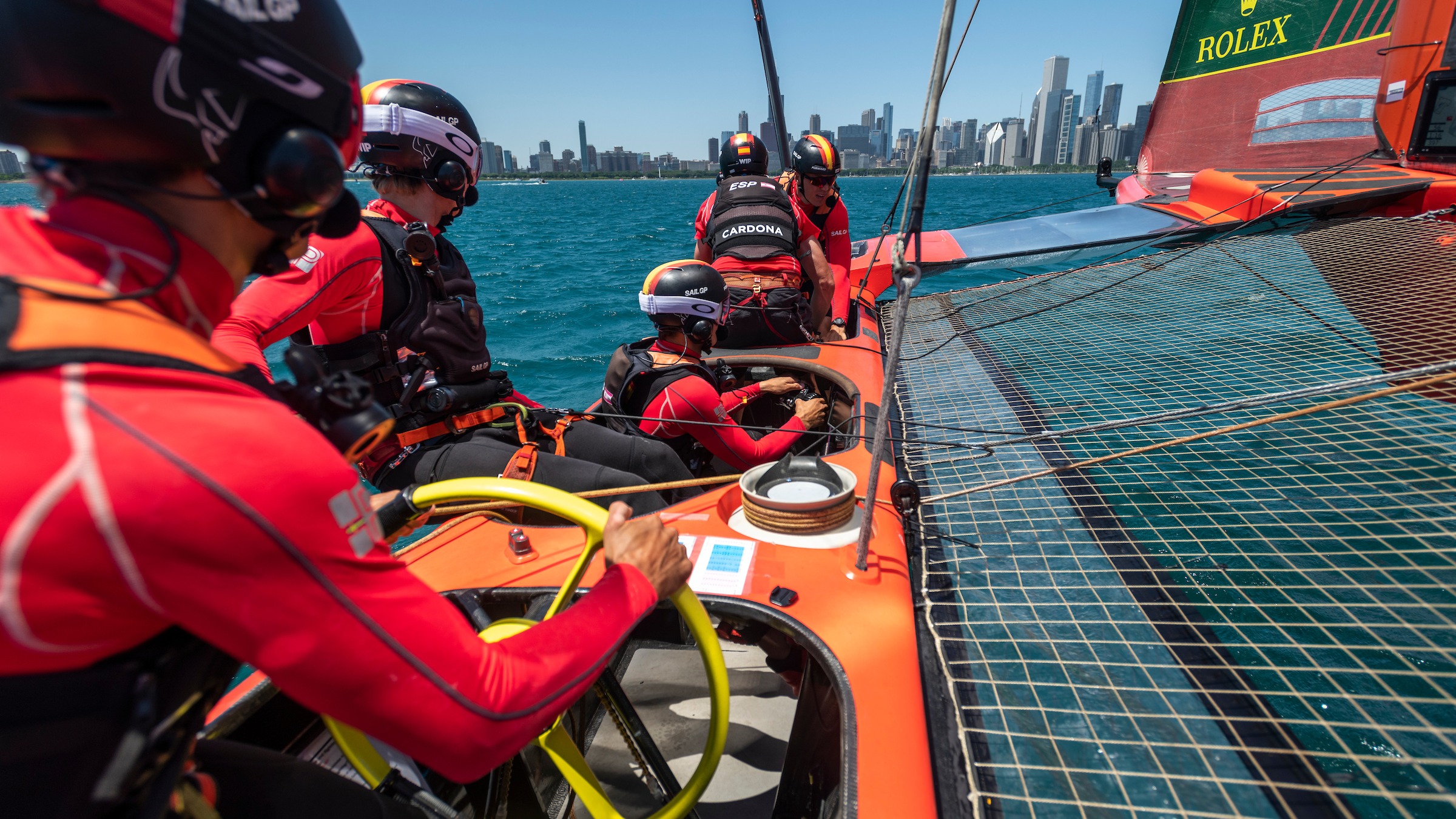 Season 3 // United States Sail Grand Prix Chicago // Spain SailGP Team in training