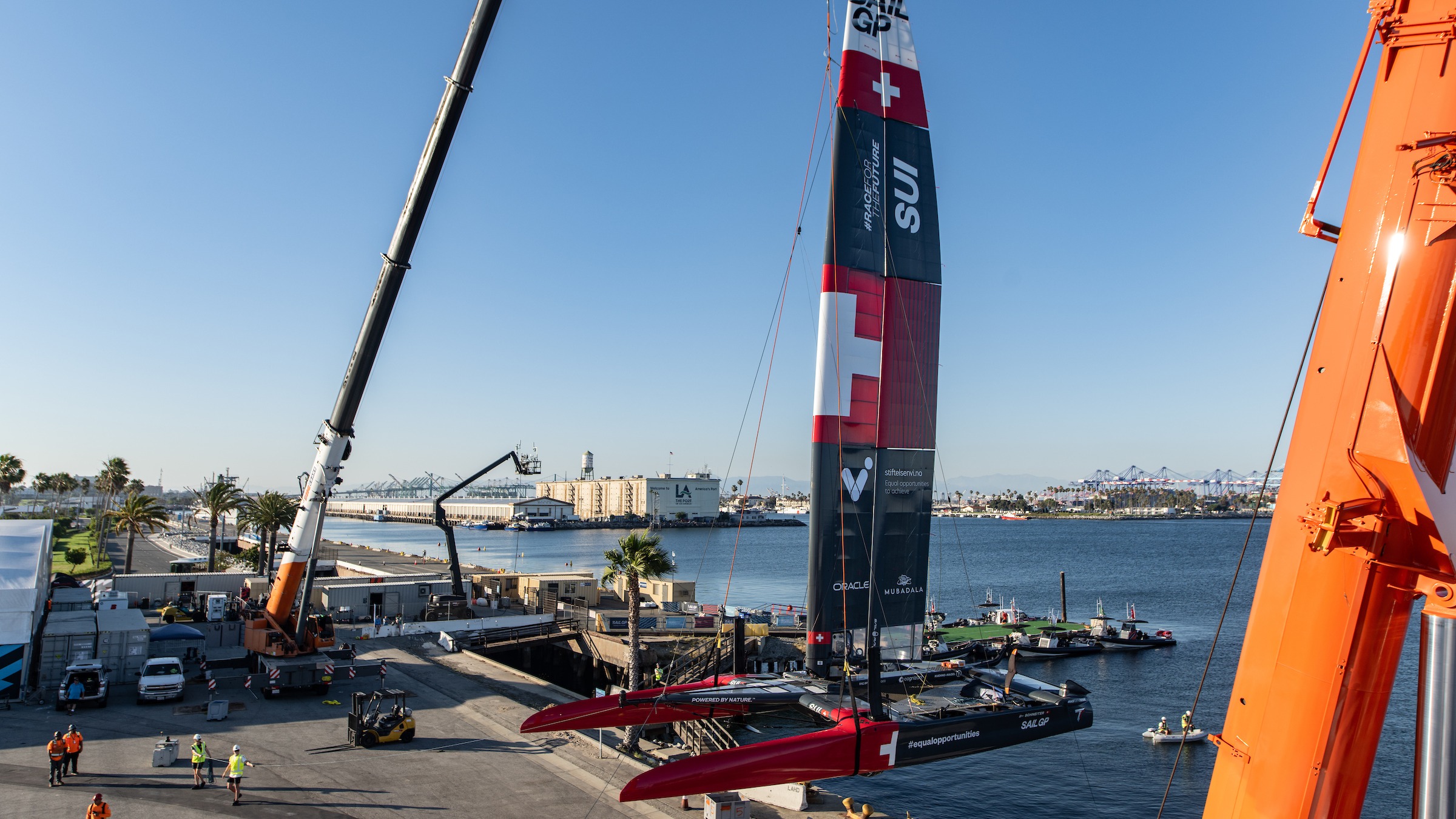 Season 4 // Los Angeles Sail Grand Prix // Swiss F50 launched ahead of practice 