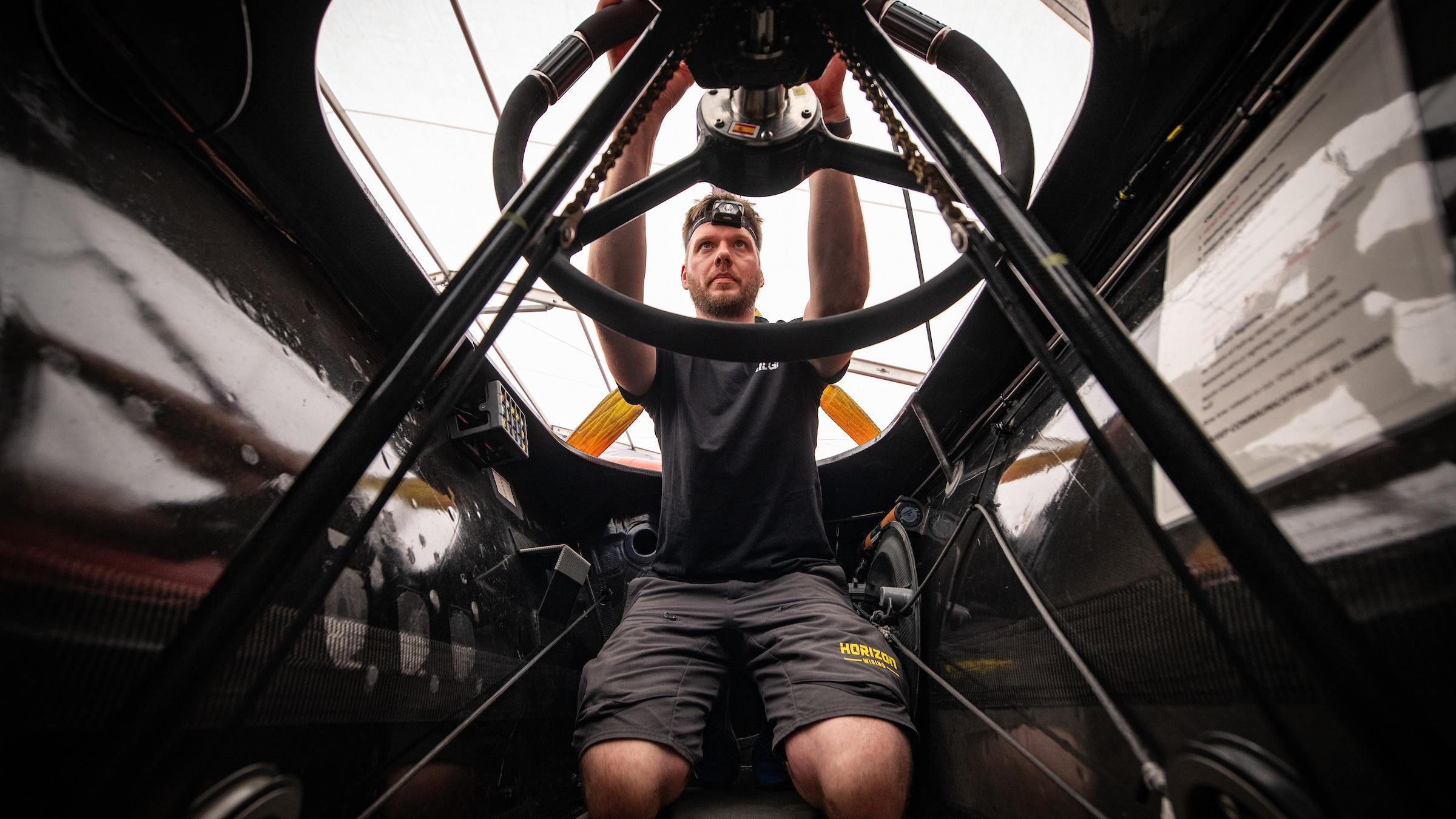 SailGP Technologies // Crew member works in F50 pod