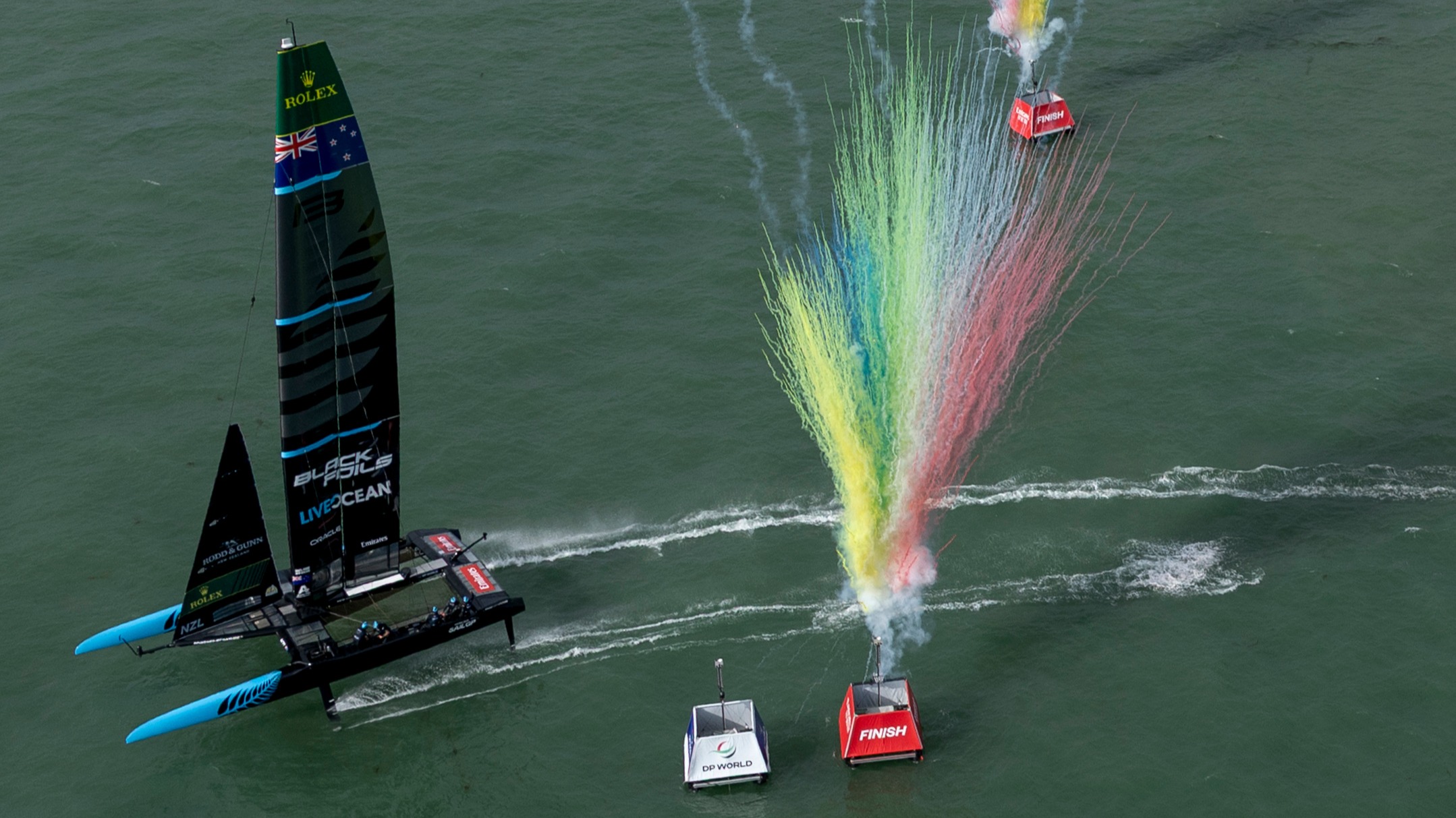 2025 Season // Pyrotechnics as New Zealand wins the Emirates Great Britain Sail Grand Prix