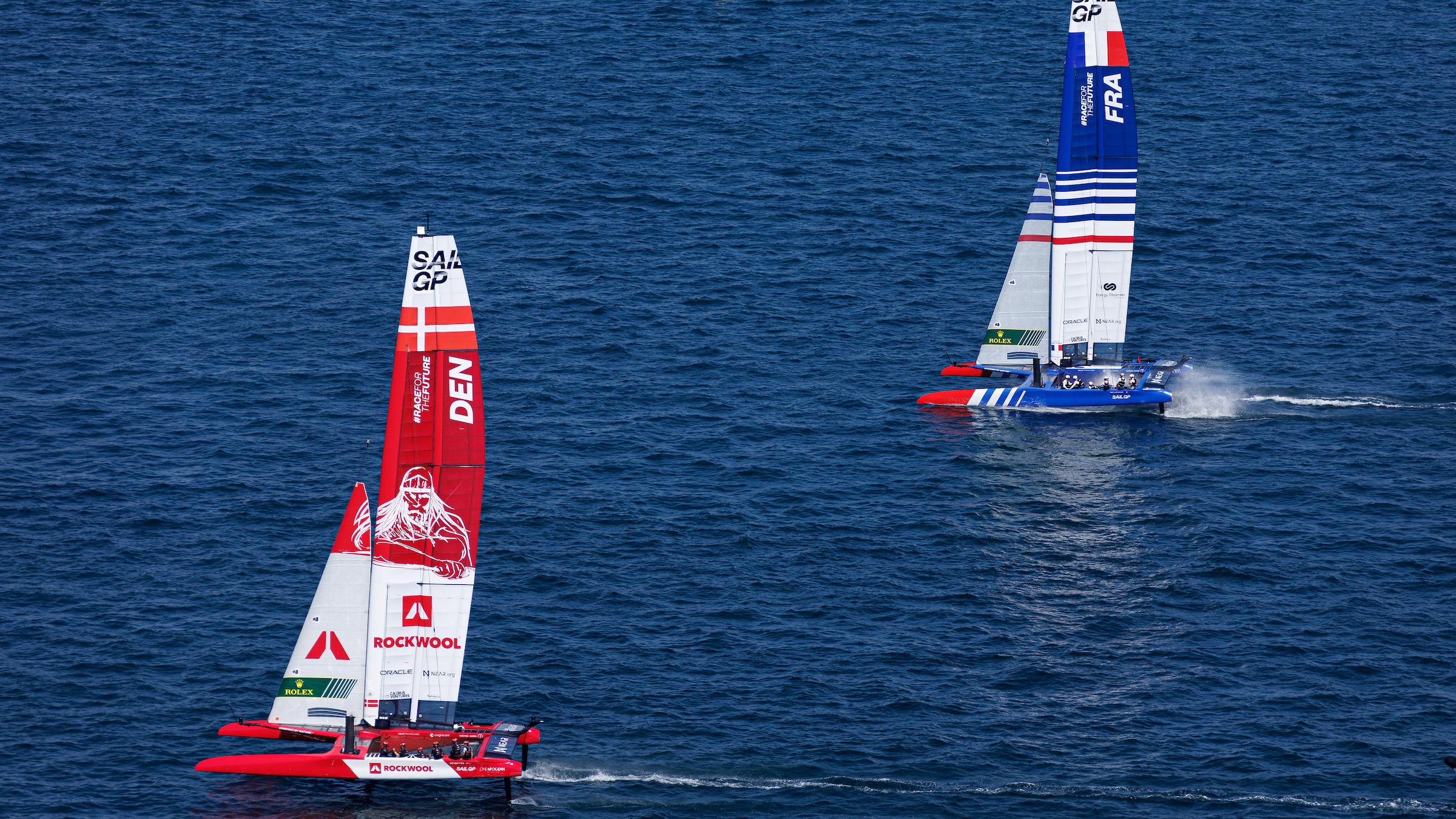 Season 3 // Spain Sail Grand Prix // France and Denmark in practice racing