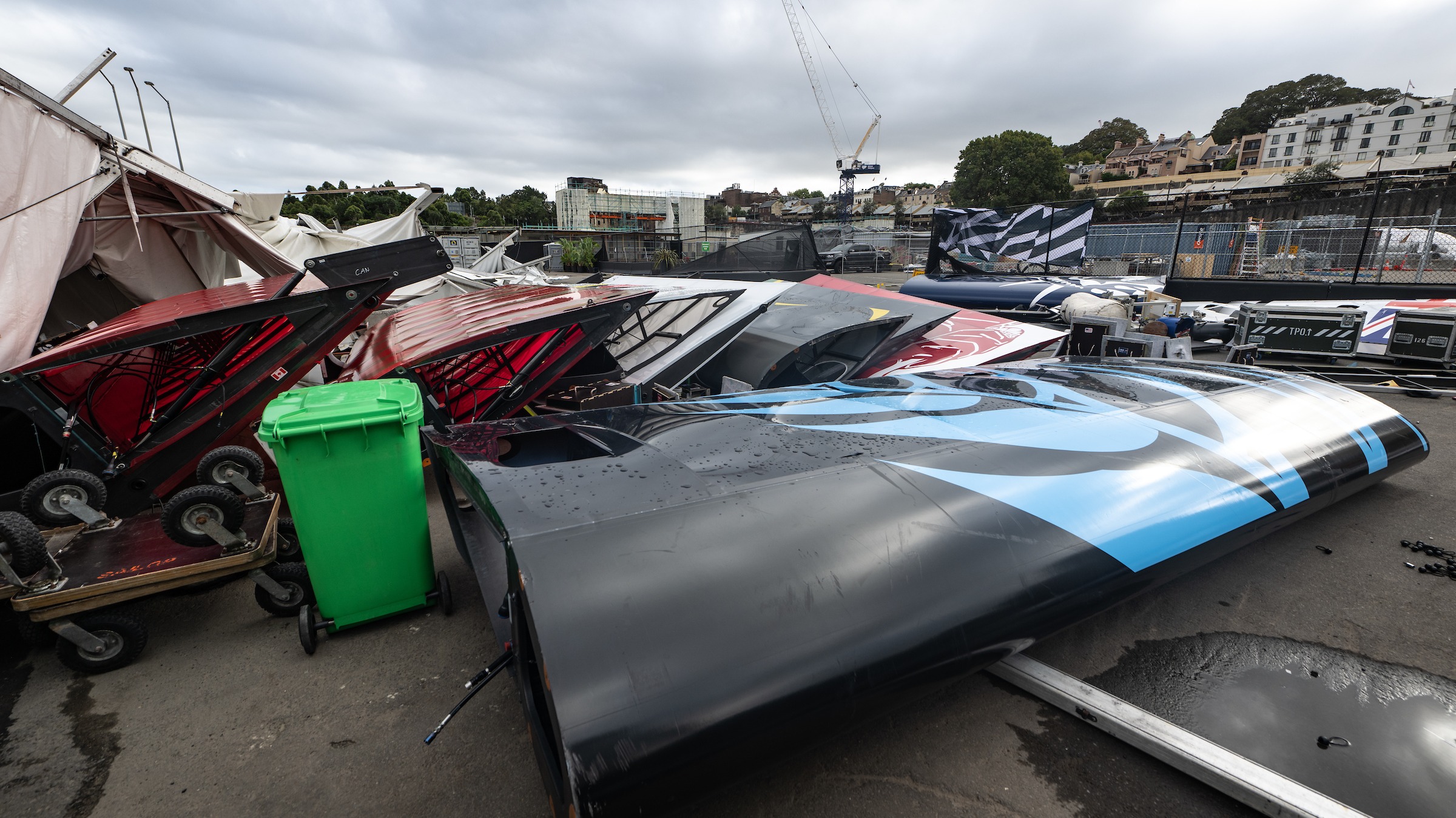 Season 3 // Australia Sail Grand Prix // NZL wing damage in Sydney