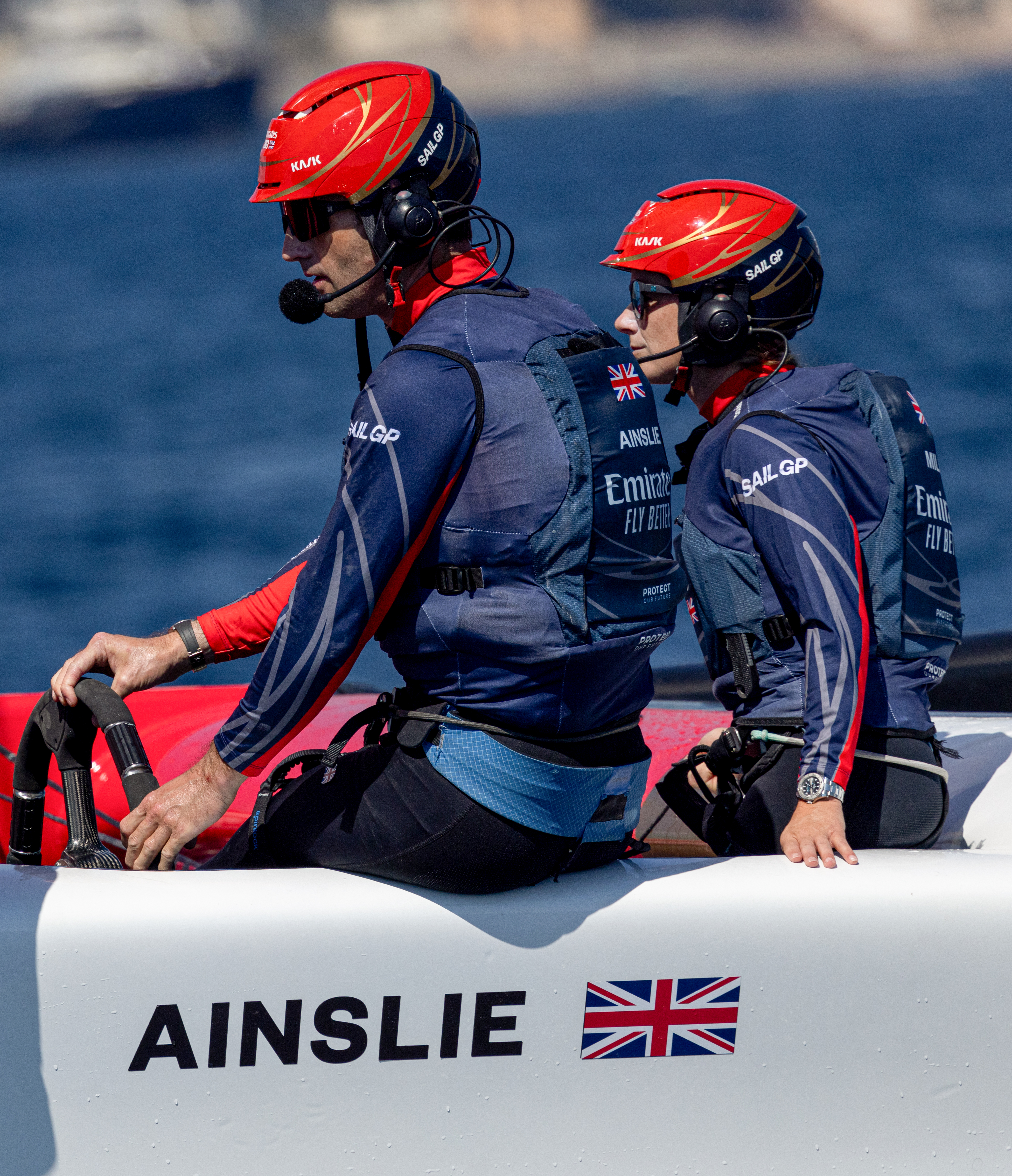 Season 4 // Ben Ainslie and Hannah Mills on board the GBR F50