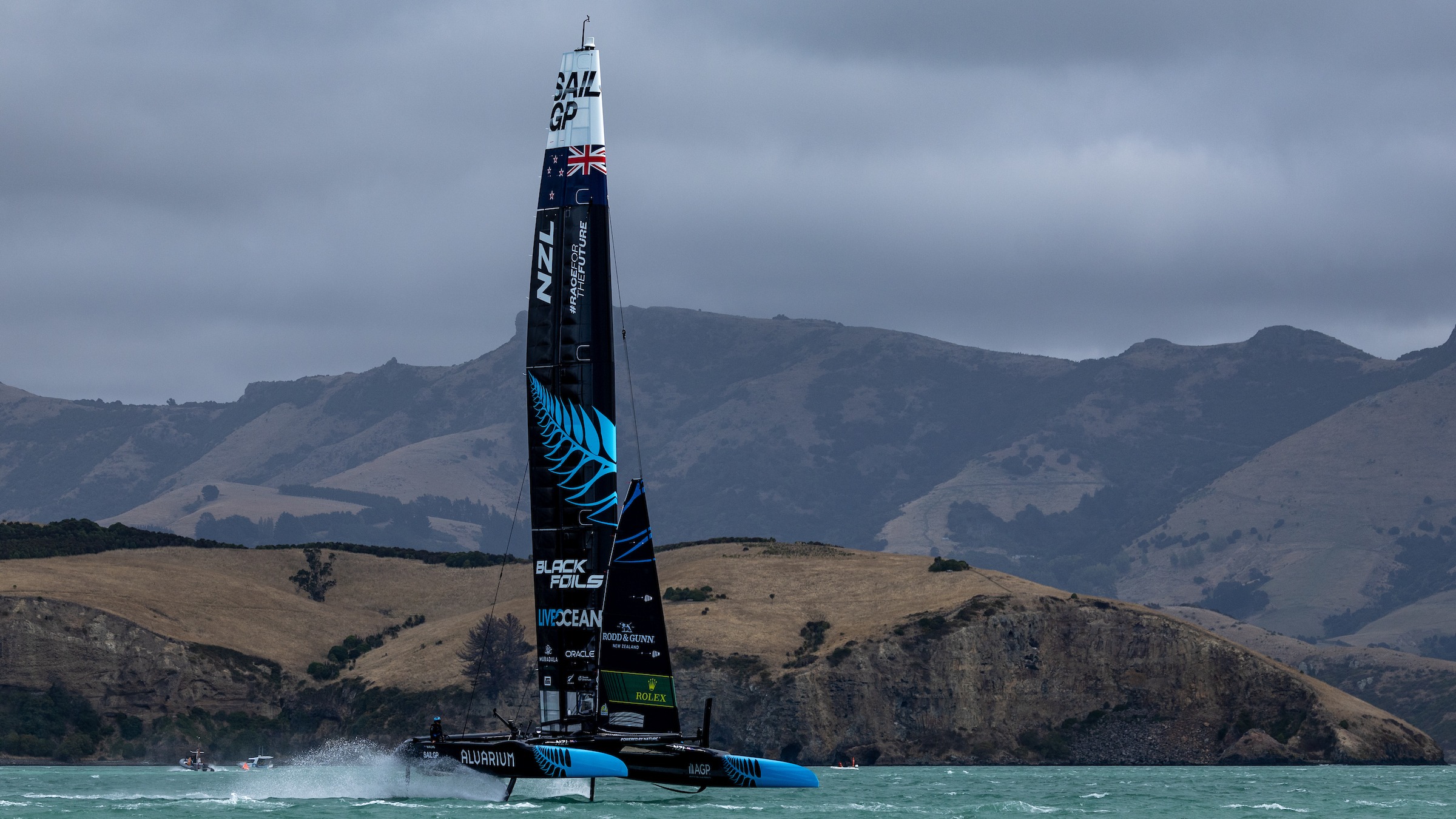 Season 4 // New Zealand F50 against Lyttelton Harbour backdrop