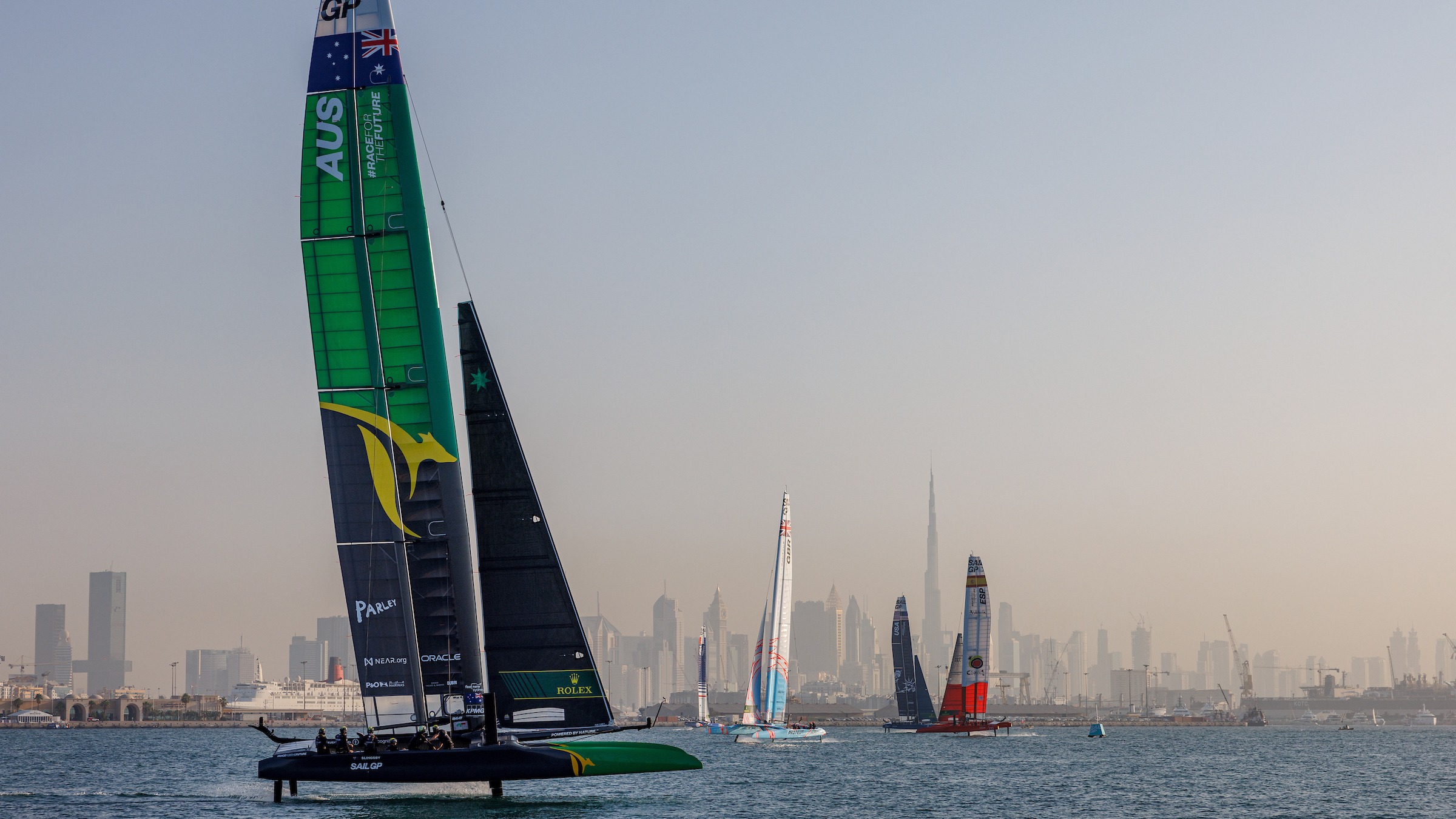 Season 3 // Dubai Sail Grand Prix // Australia with Great Britain and Spain in practice 