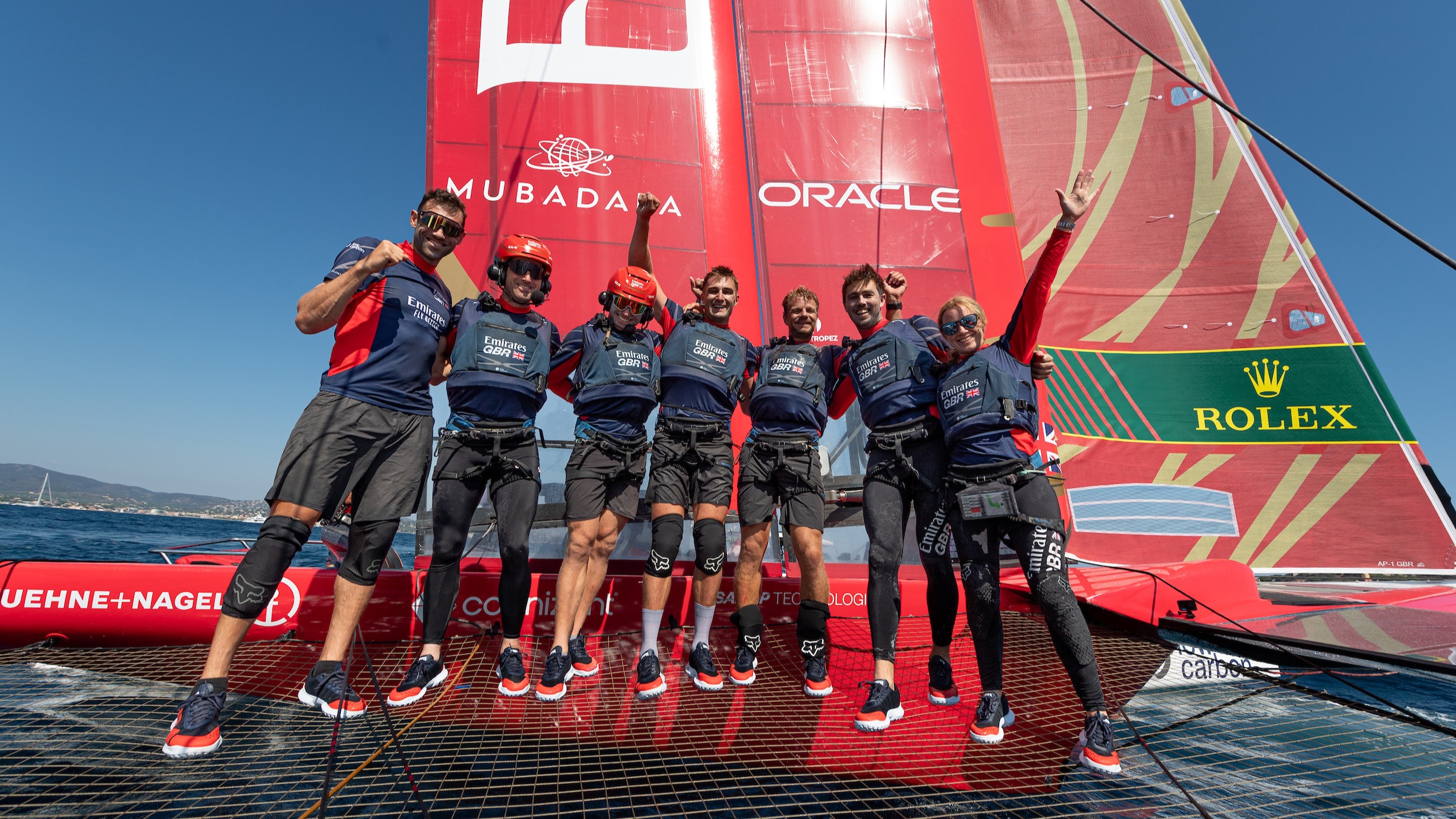 Season 4 // Emirates GBR celebrate on board in Saint-Tropez