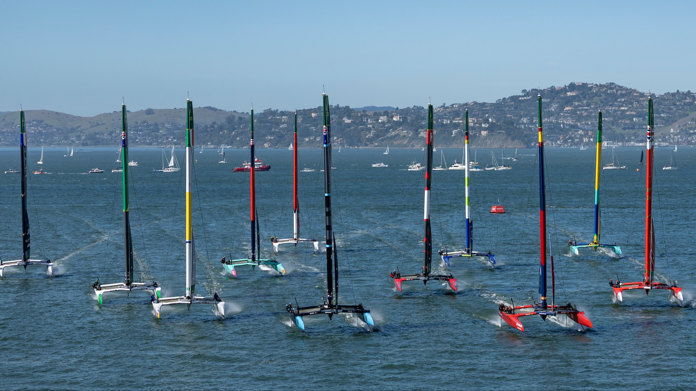 2025 Season // F50 fleet head on during San Francisco