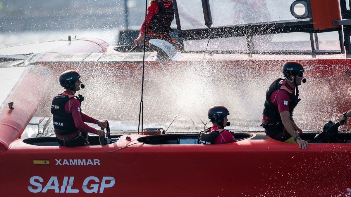 Season 3 // Dubai Sail Grand Prix // Close up on Spain race day one 