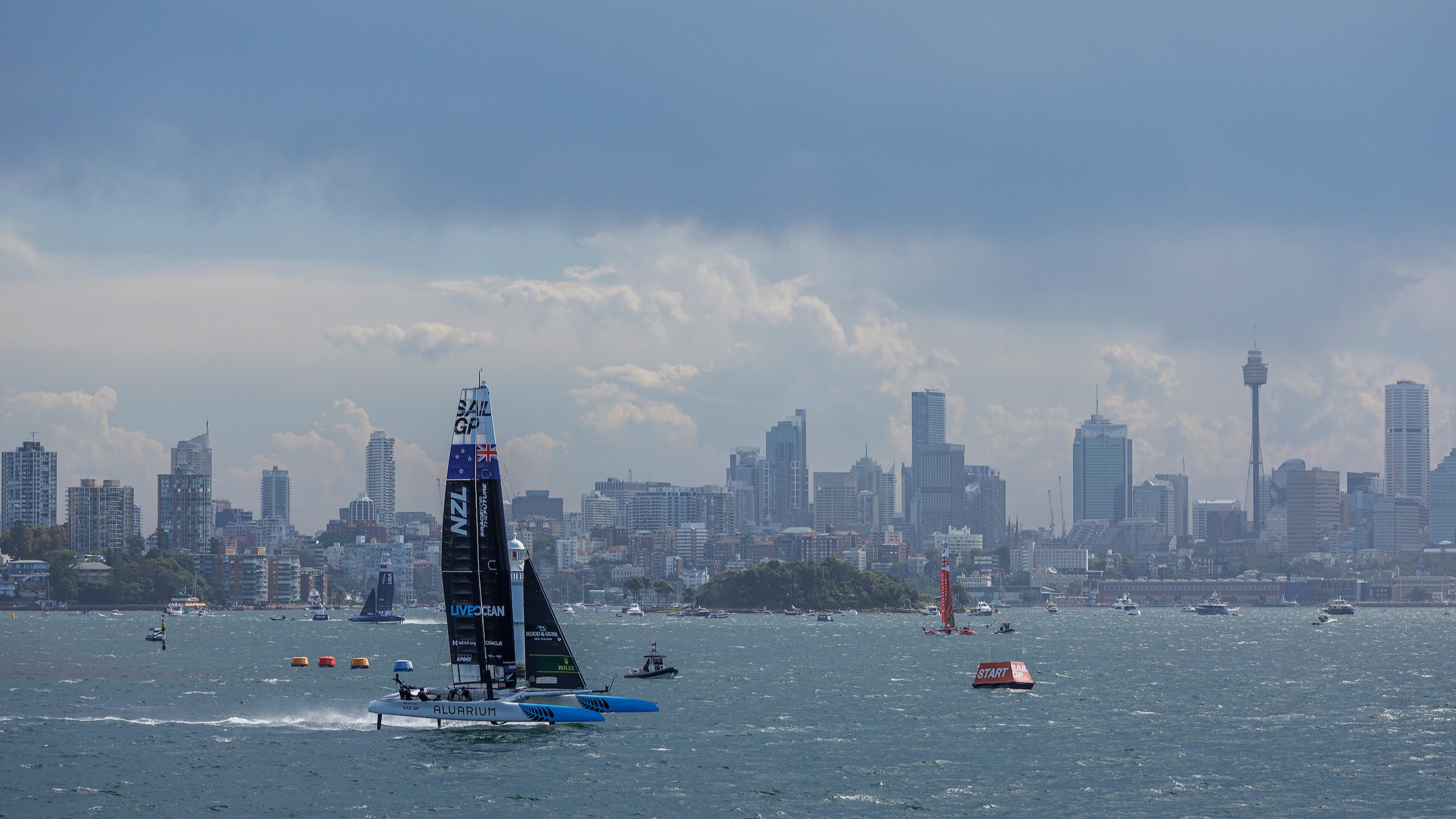 Season 3 // New Zealand SailGP Team // NZL Sydney F50 underway 