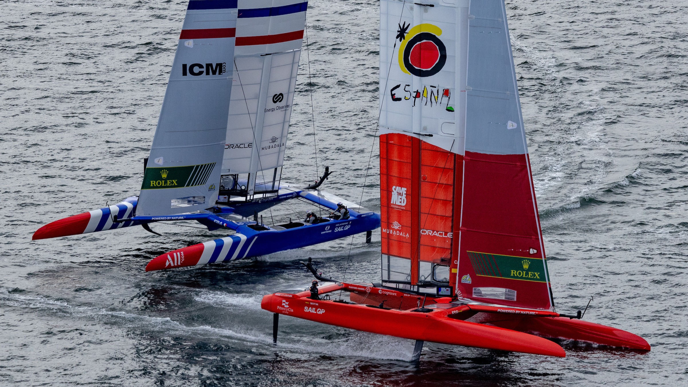 Season 4 // Los Angeles Sail Grand Prix // France and Spain close cross on day two