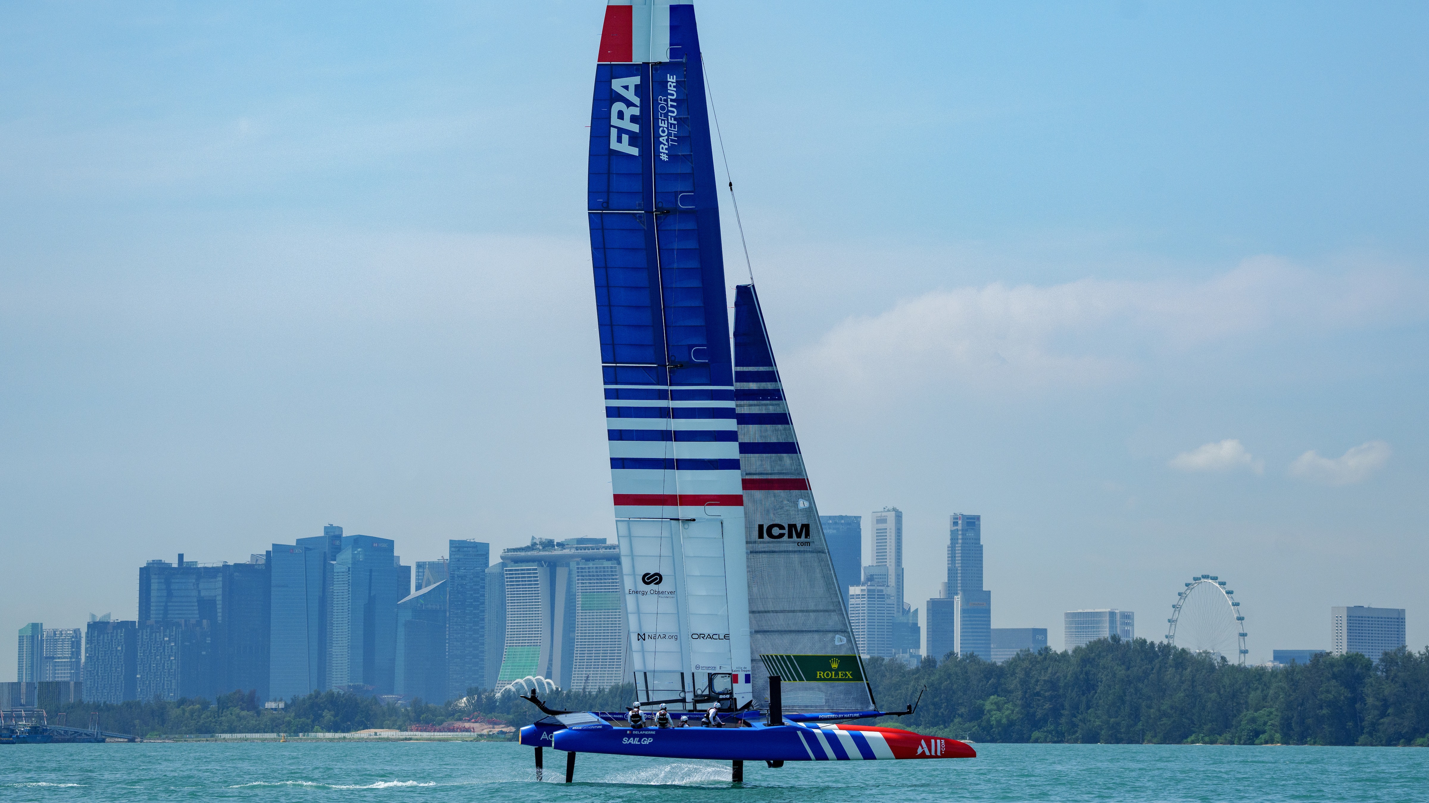 Season 3 // France Sail GP Team // France F50 against Singapore skyline