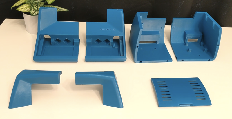 3D-printed parts ready for assembly