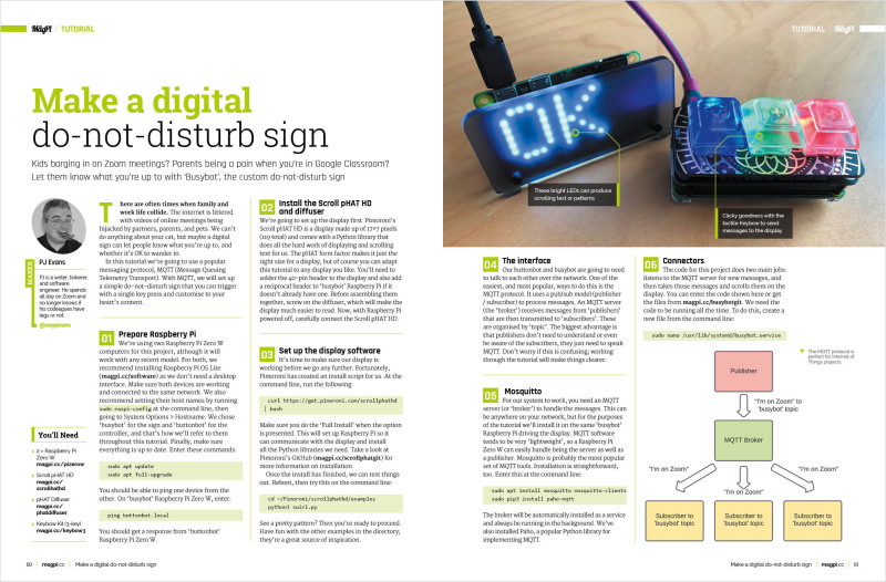 Make a digital do-not-disturb sign