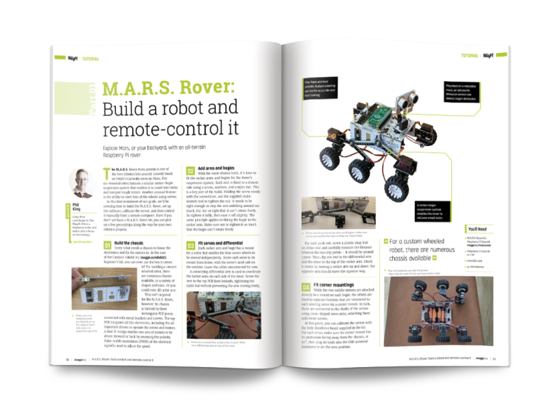 Assemble a M.A.R.S rover kit and calibrate the servo motors