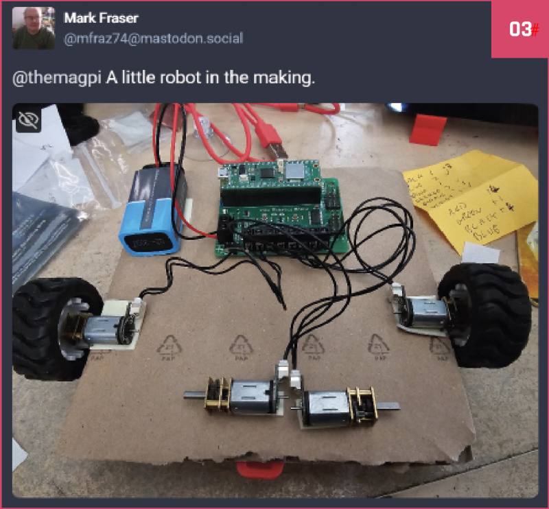 You can make a robot chassis out of anything, including a bit of cardboard