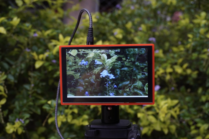 The TouchCam’s screen provides instant video and time-lapse playback