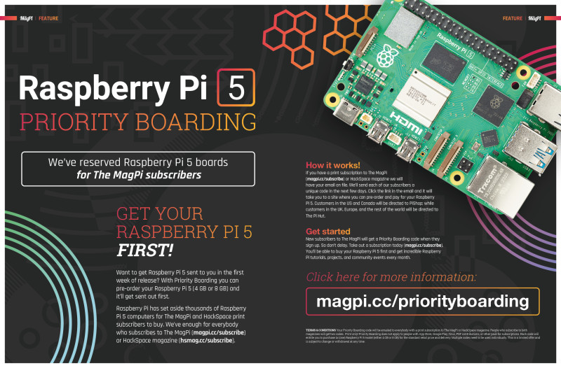 We've reserved Raspberry Pi 5 boards
for The MagPi subscribers
