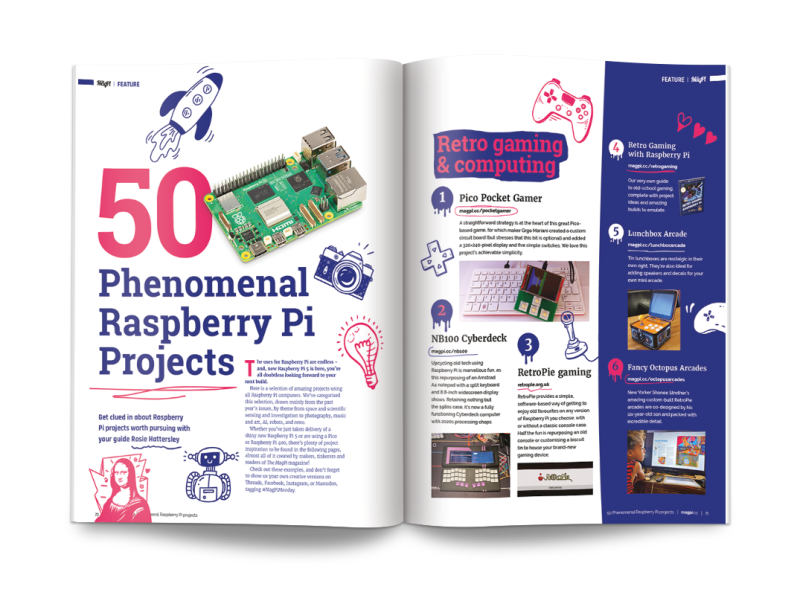 50 Phenomenal Raspberry Pi Projects in The MagPi magazine #135