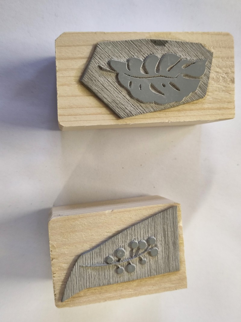 When stuck on wood, it’s easy to handle these and stamp them anywhere you want to add a little detail
