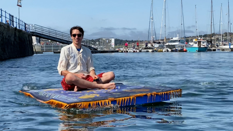  It’s a whole new world out in the harbour on a floating rug