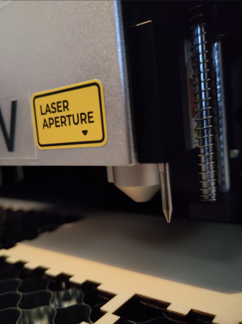 This pin is used to autofocus the laser